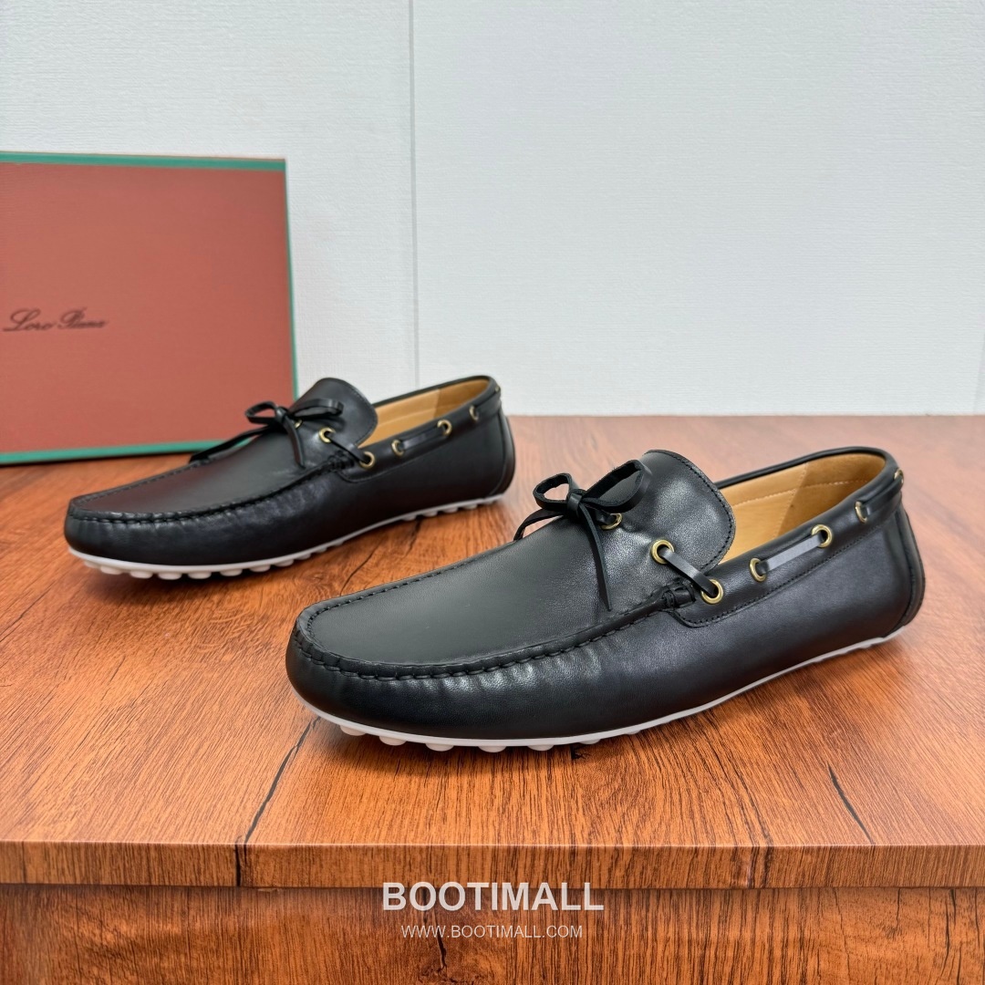 Loro Piana Dot Sole Moccasin Suede Leather Black Loafer 로로피아나 닷 솔 모카신 스웨이드 레더 블랙 로퍼 3