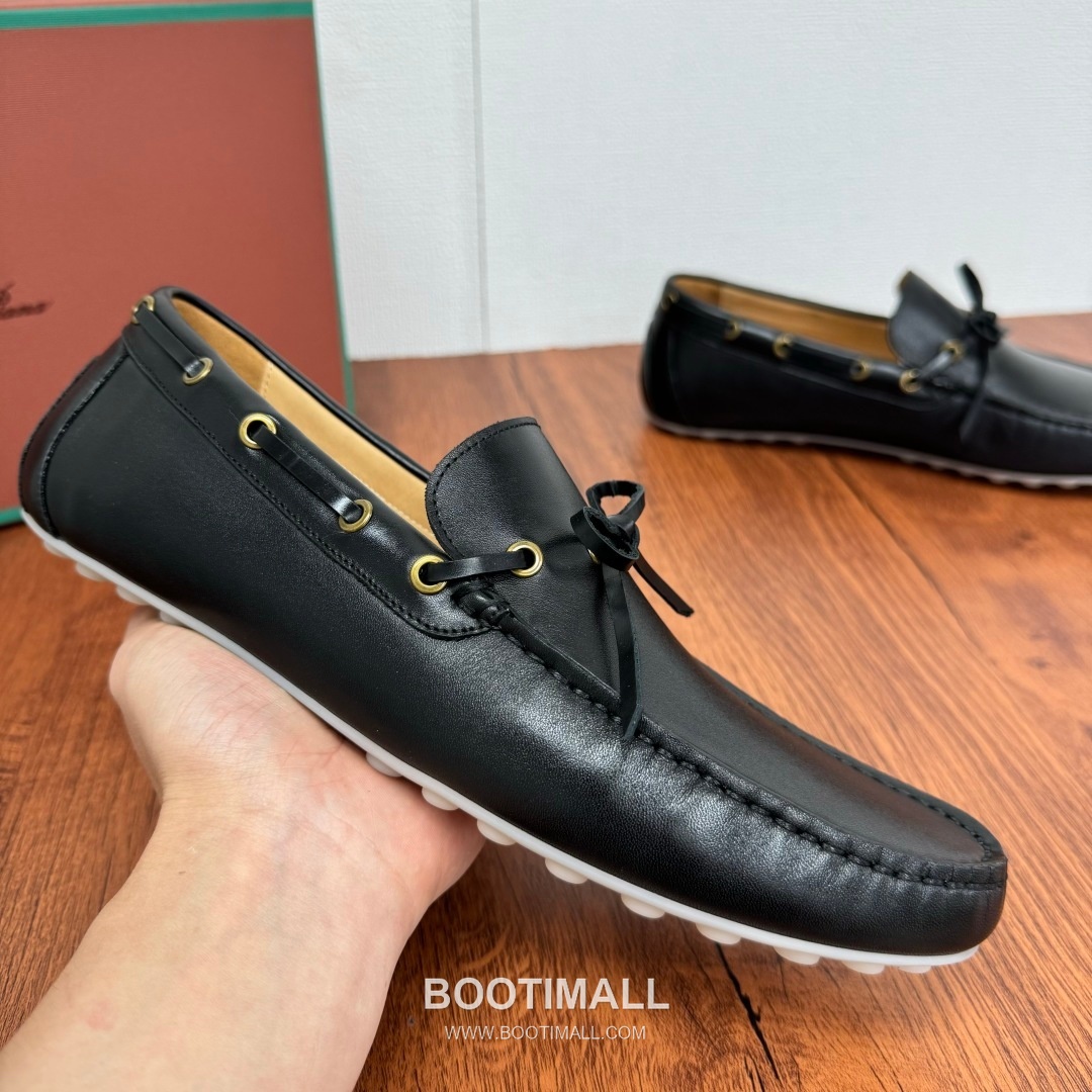 Loro Piana Dot Sole Moccasin Suede Leather Black Loafer 로로피아나 닷 솔 모카신 스웨이드 레더 블랙 로퍼 4