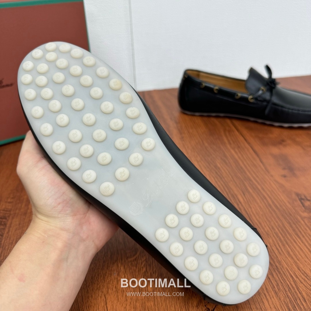 Loro Piana Dot Sole Moccasin Suede Leather Black Loafer 로로피아나 닷 솔 모카신 스웨이드 레더 블랙 로퍼 9