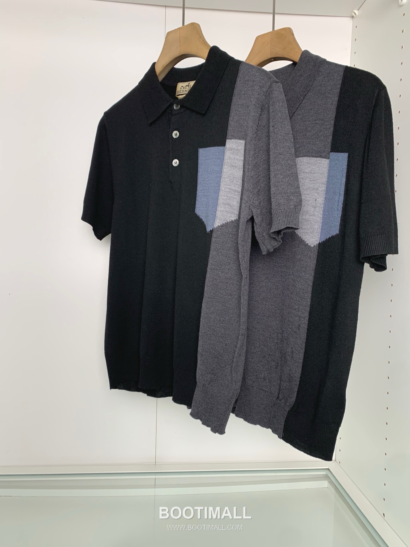 Hermes Colorblock Knit Polo Knitted Cotton Black 에르메스 컬러블록 니트 폴로 니트 코튼 블랙 11