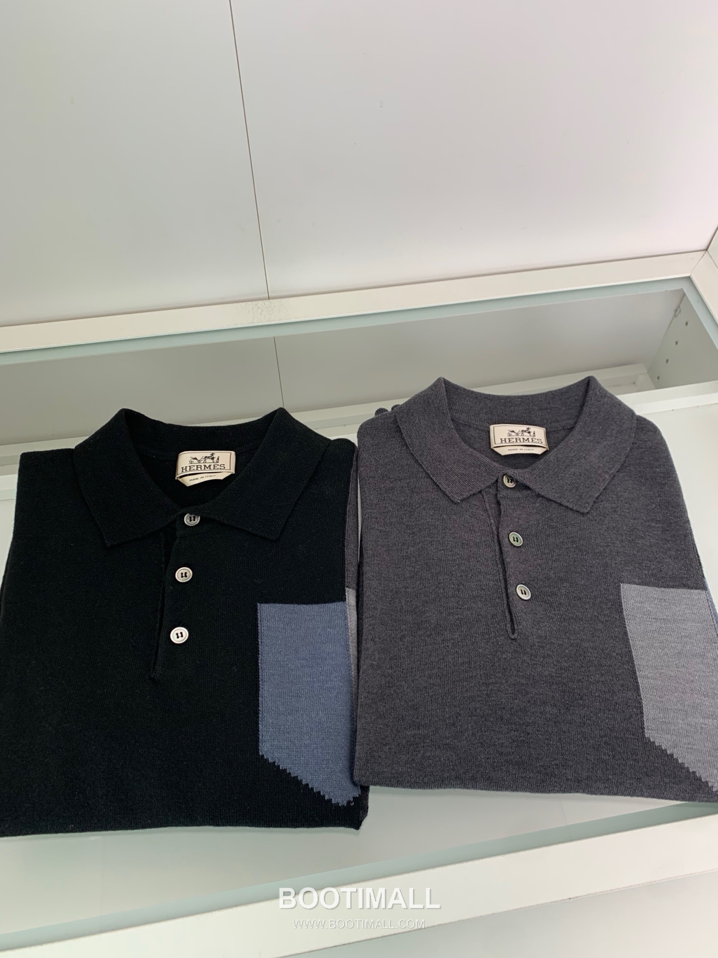 Hermes Colorblock Knit Polo Knitted Cotton Black 에르메스 컬러블록 니트 폴로 니트 코튼 블랙 10