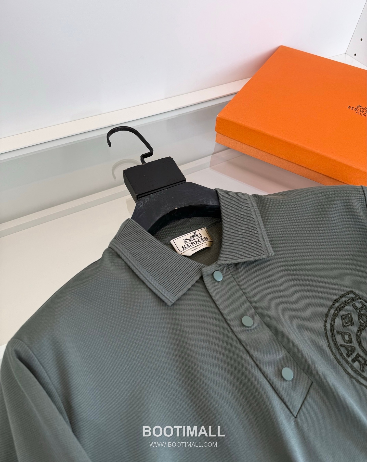Hermes Saddle Stitch Polo Cotton Black Polo Shirt 에르메스 새들 스티치 폴로 코튼 블랙 폴로 셔츠 4