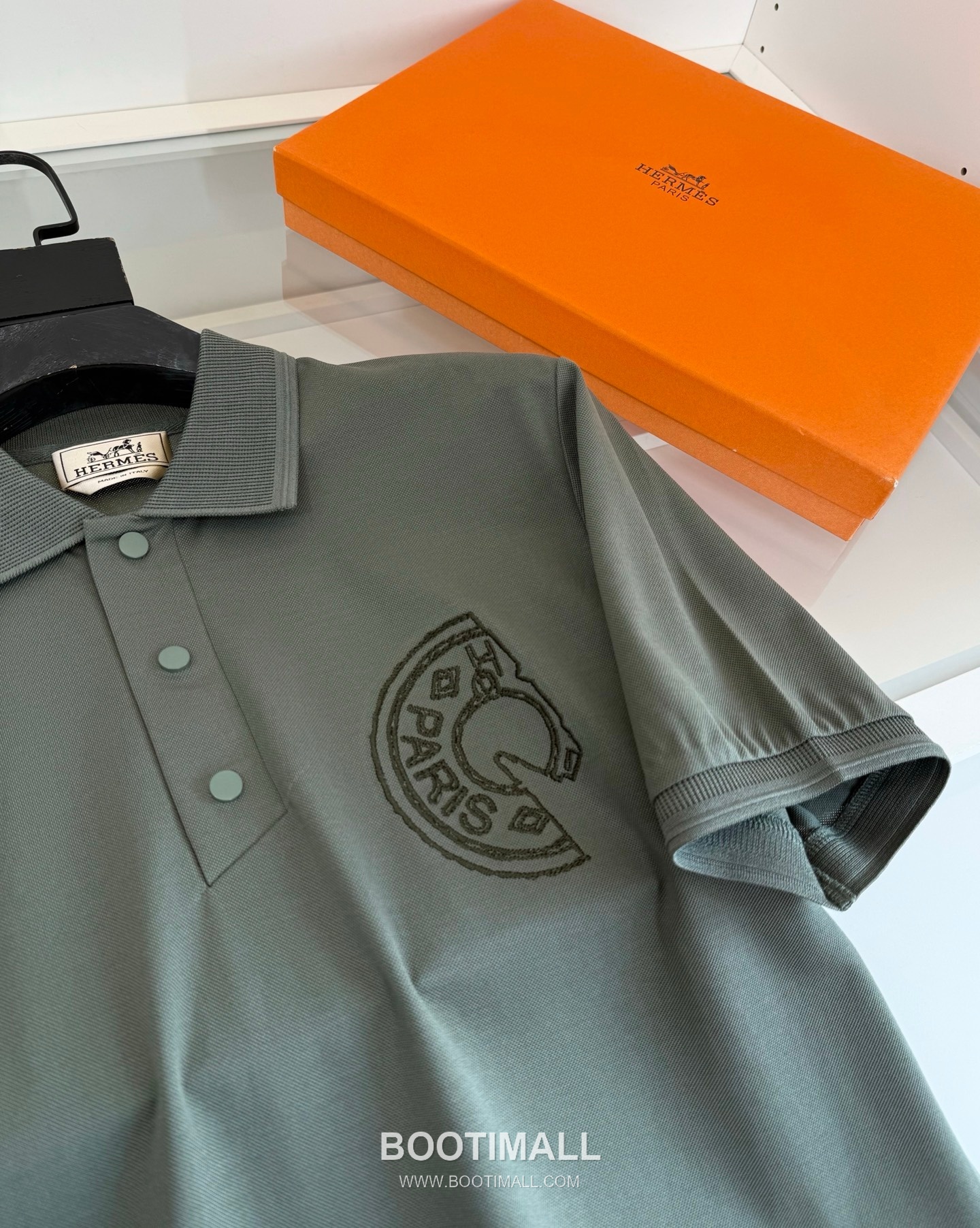 Hermes Saddle Stitch Polo Cotton Black Polo Shirt 에르메스 새들 스티치 폴로 코튼 블랙 폴로 셔츠 5