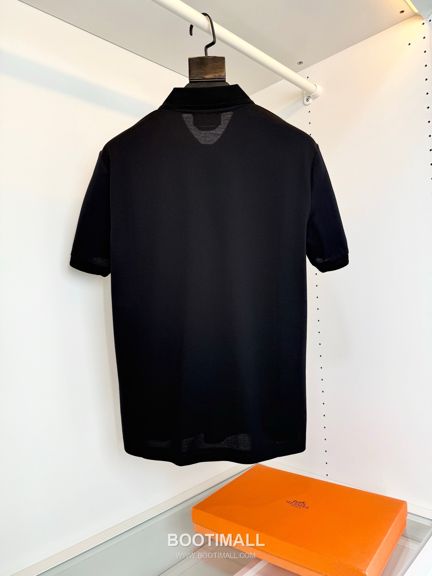 Hermes Saddle Stitch Polo Cotton Black Polo Shirt 에르메스 새들 스티치 폴로 코튼 블랙 폴로 셔츠 2