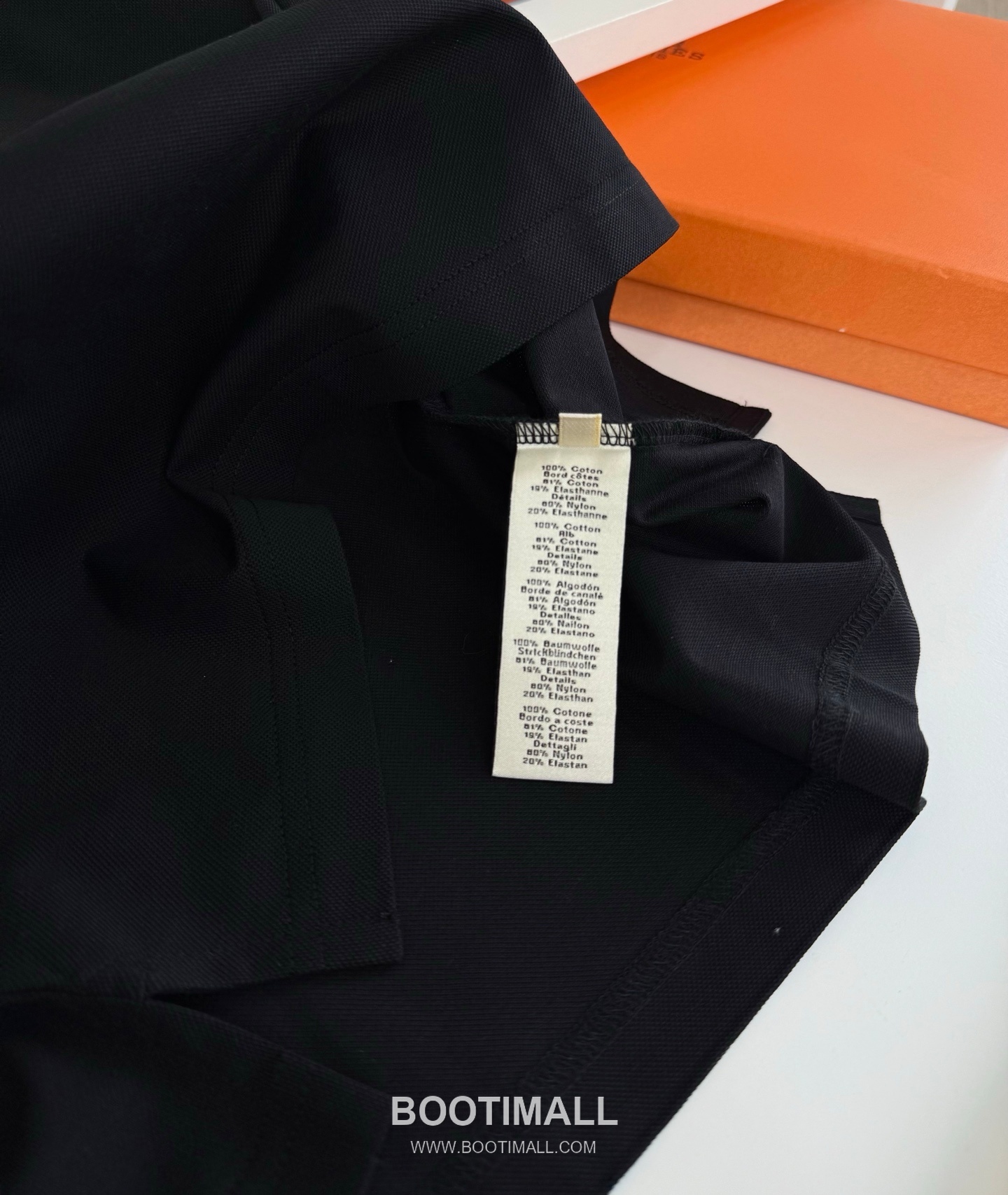 Hermes Saddle Stitch Polo Cotton Black Polo Shirt 에르메스 새들 스티치 폴로 코튼 블랙 폴로 셔츠 7