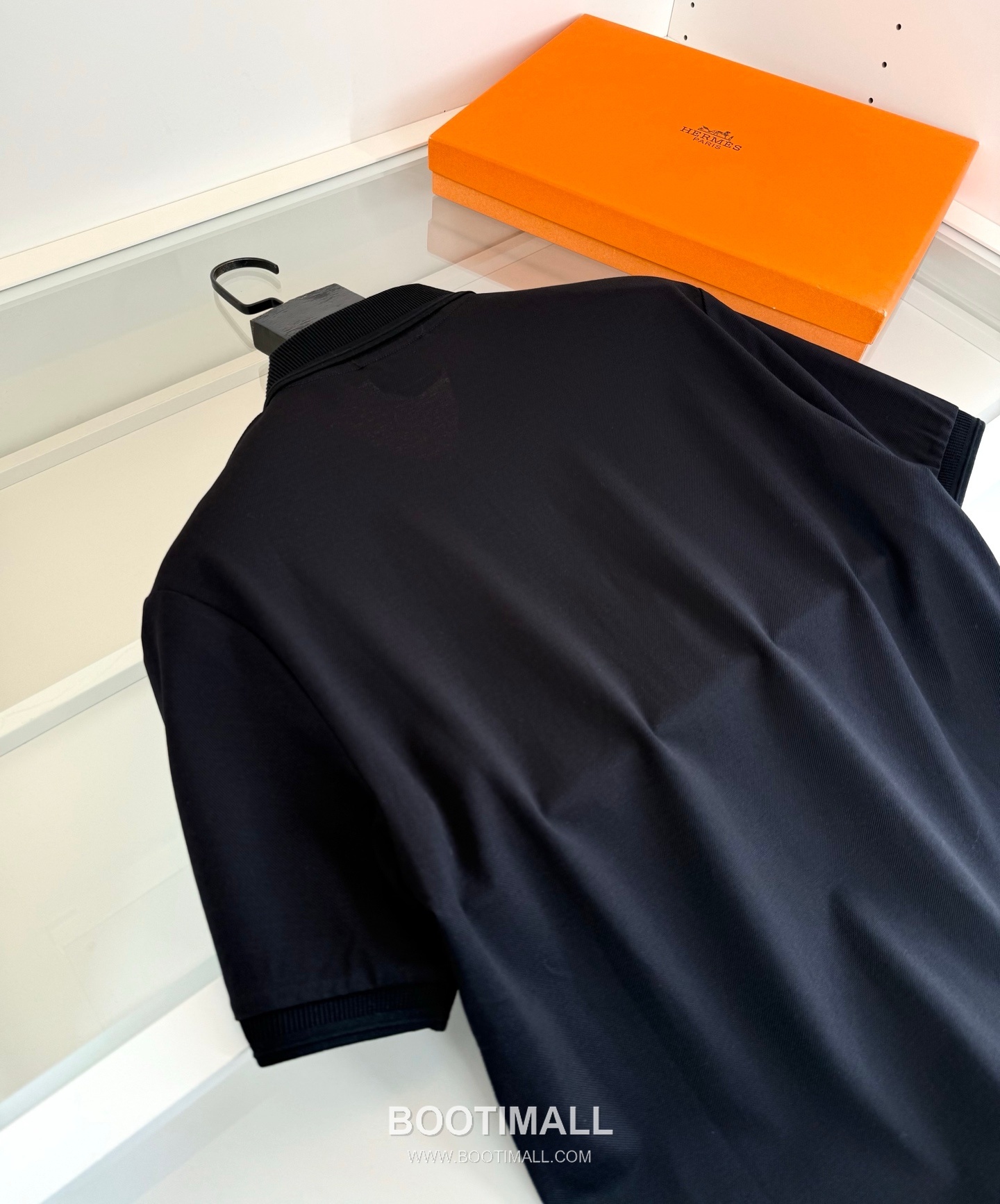 Hermes Saddle Stitch Polo Cotton Black Polo Shirt 에르메스 새들 스티치 폴로 코튼 블랙 폴로 셔츠 8