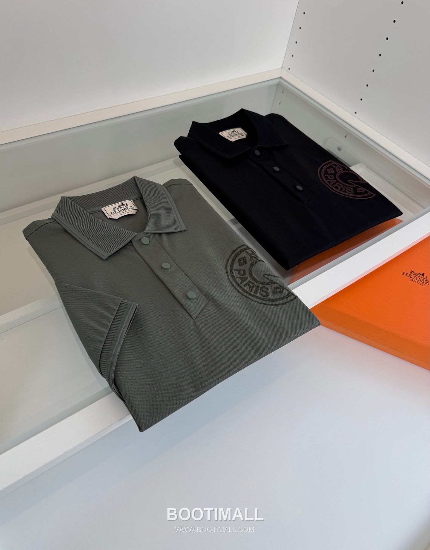 Hermes Saddle Stitch Polo Cotton Black Polo Shirt 에르메스 새들 스티치 폴로 코튼 블랙 폴로 셔츠 12