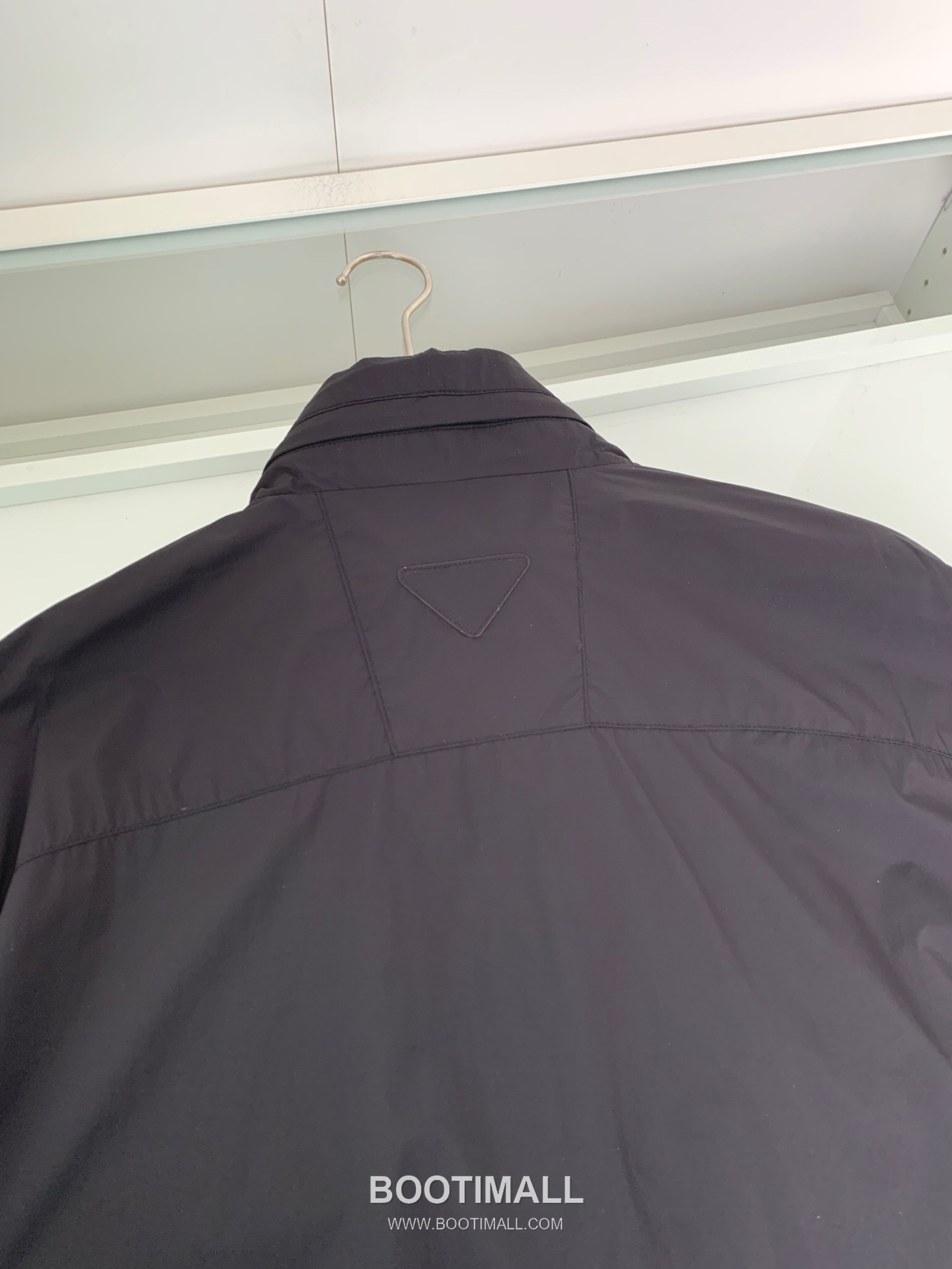 Prada Stand Collar Jacket Fiber Fabric Black 프라다 스탠드 칼라 자켓 섬유 소재 블랙 8