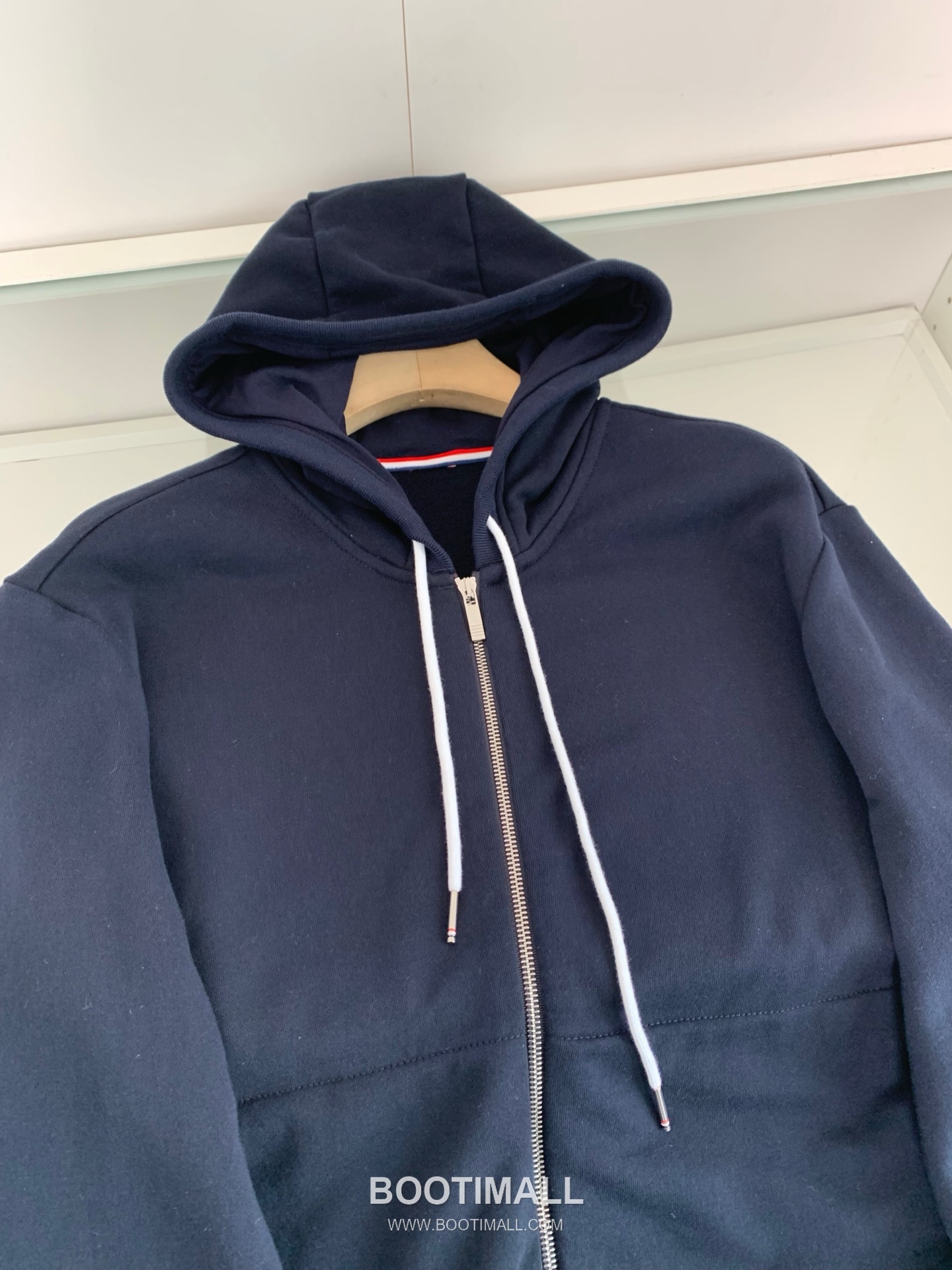 Bottega Veneta Hoodie Cardigan Cotton Navy 보테가 베네타 후드 스웨트 카디건 코튼 네이비 4