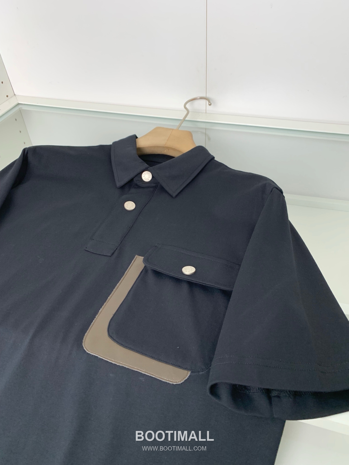 Hermes Geometric Pocket T-Shirt Cotton Black 에르메스 지오메트릭 포켓 반팔 티셔츠 코튼 블랙 5