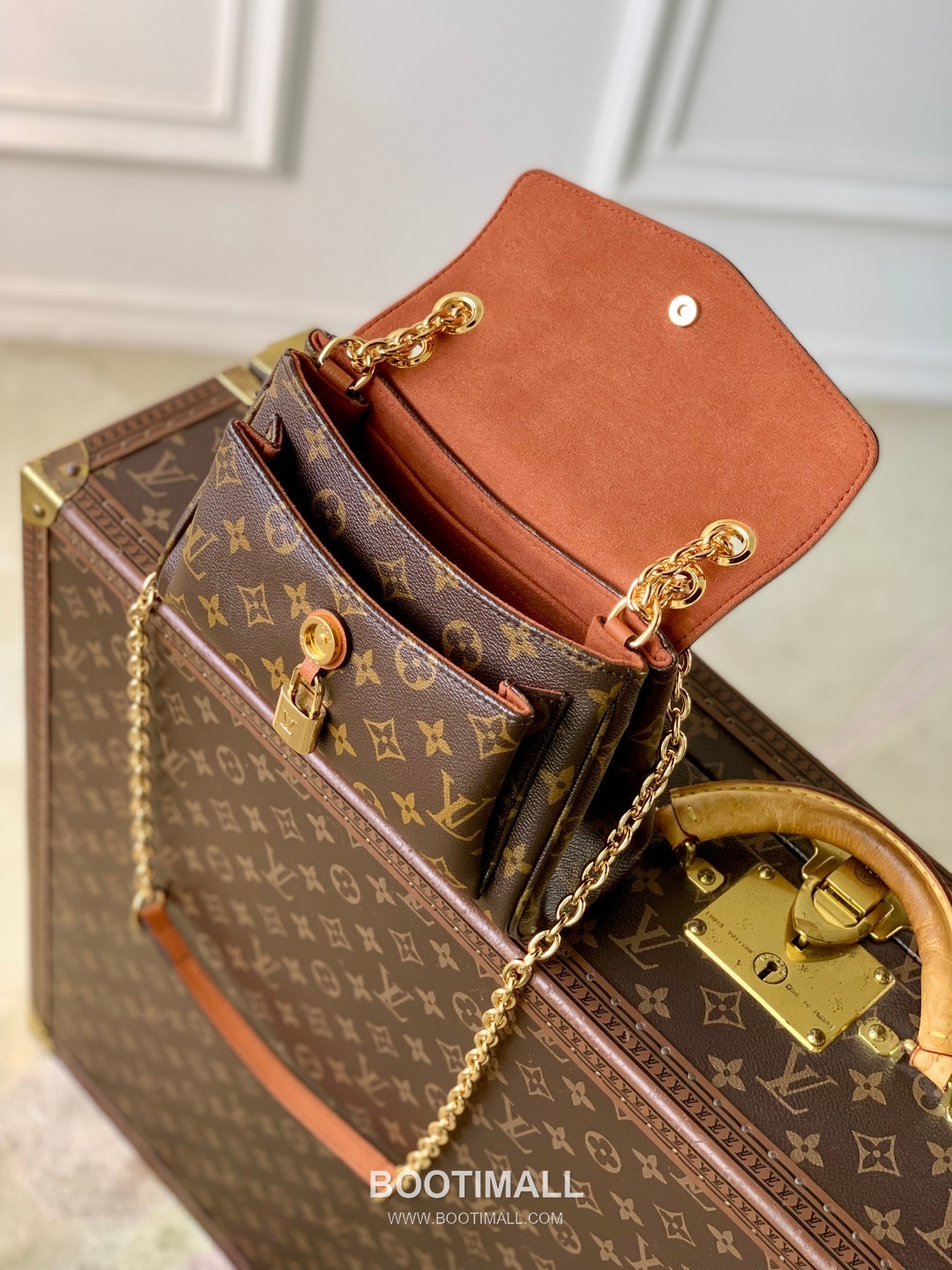 Louis Vuitton BB Handbag Monogram Canvas Brown 루이비통 BB 핸드백 M27066 모노그램 캔버스 브라운 24cm 9