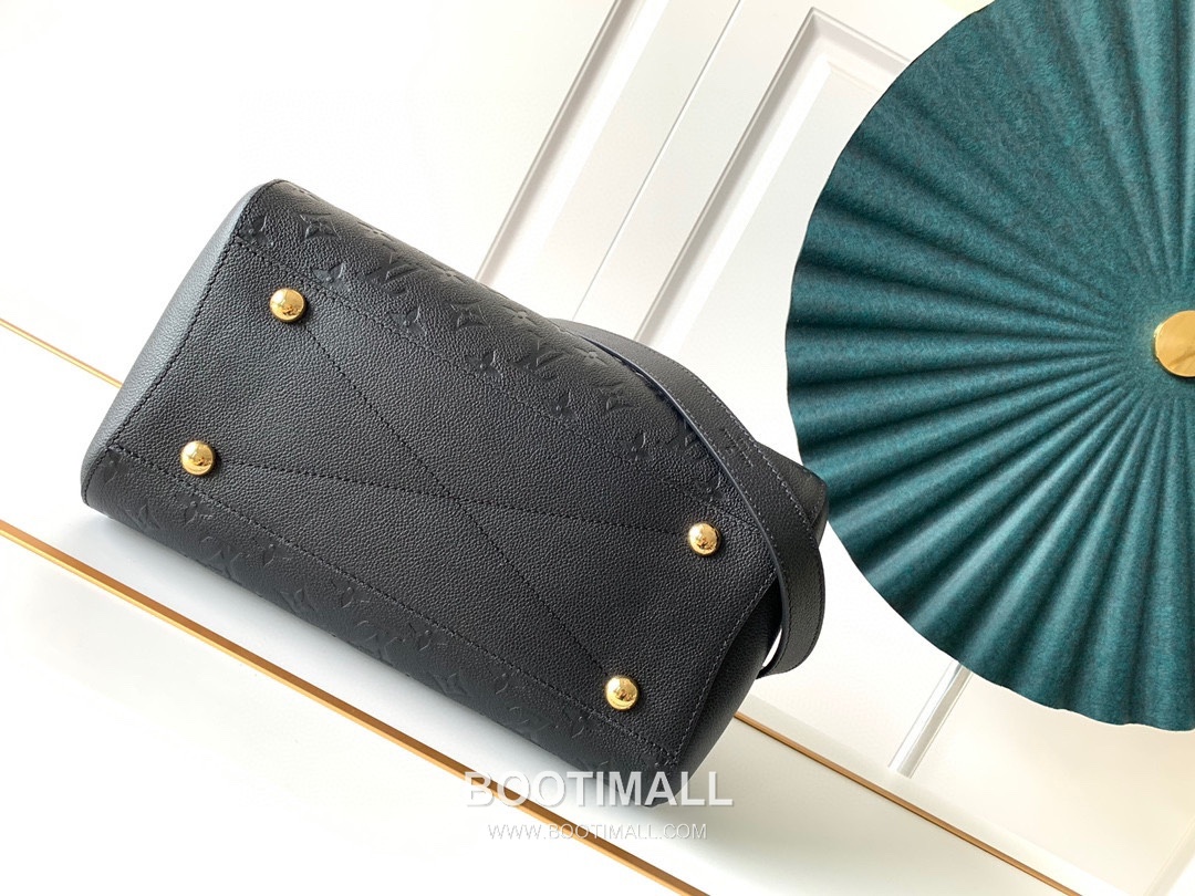 Louis Vuitton Montaigne MM Monogram Empreinte Leather Black Handbag 루이비통 몽테뉴 MM M41048 모노그램 앙프렝뜨 레더 블랙 핸드백 33cm 6