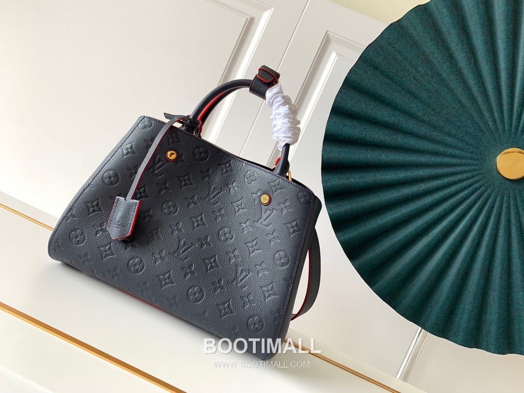Louis Vuitton Montaigne MM Monogram Empreinte Leather Black Handbag 루이비통 몽테뉴 MM M41048 모노그램 앙프렝뜨 레더 블랙 핸드백 33cm 2