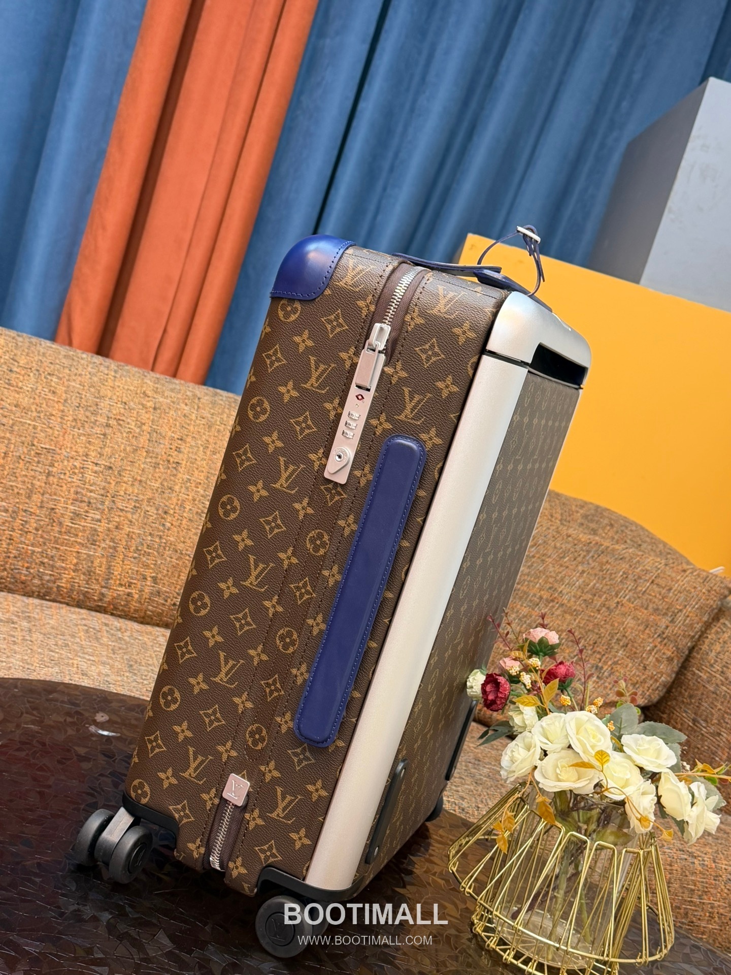 Louis Vuitton Trolley Coated Canvas Blue Trolley Suitcase 루이비통 AM12613 트롤리 코팅 캔버스 블루 트롤리 캐리어 4