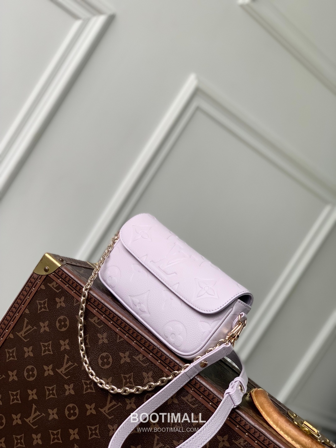 Louis Vuitton Wallet On Chain Ivy Monogram Empreinte Leather Light Purple 루이비통 월릿 온 체인 아이비 M25714 모노그램 앙프렝뜨 레더 라이트 퍼플 23.5cm 2
