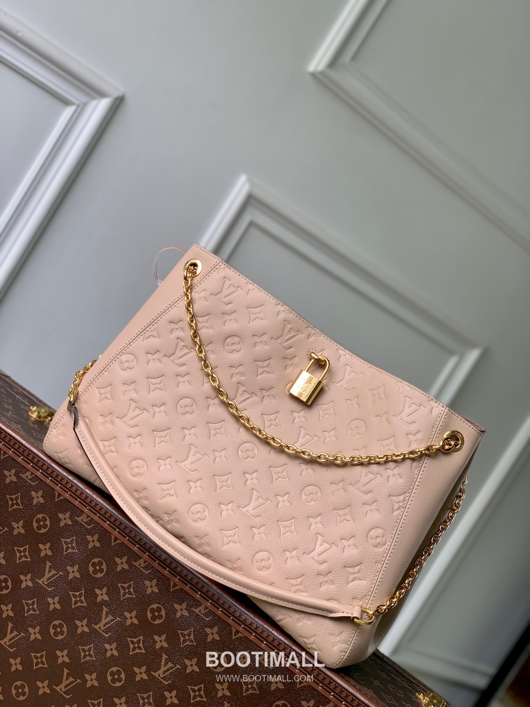 Louis Vuitton Anytime Medium Handbag Monogram Empreinte Leather Straw White 루이비통 애니타임 미디엄 핸드백 모노그램 앙프렝뜨 레더 스트로 화이트 42cm 1