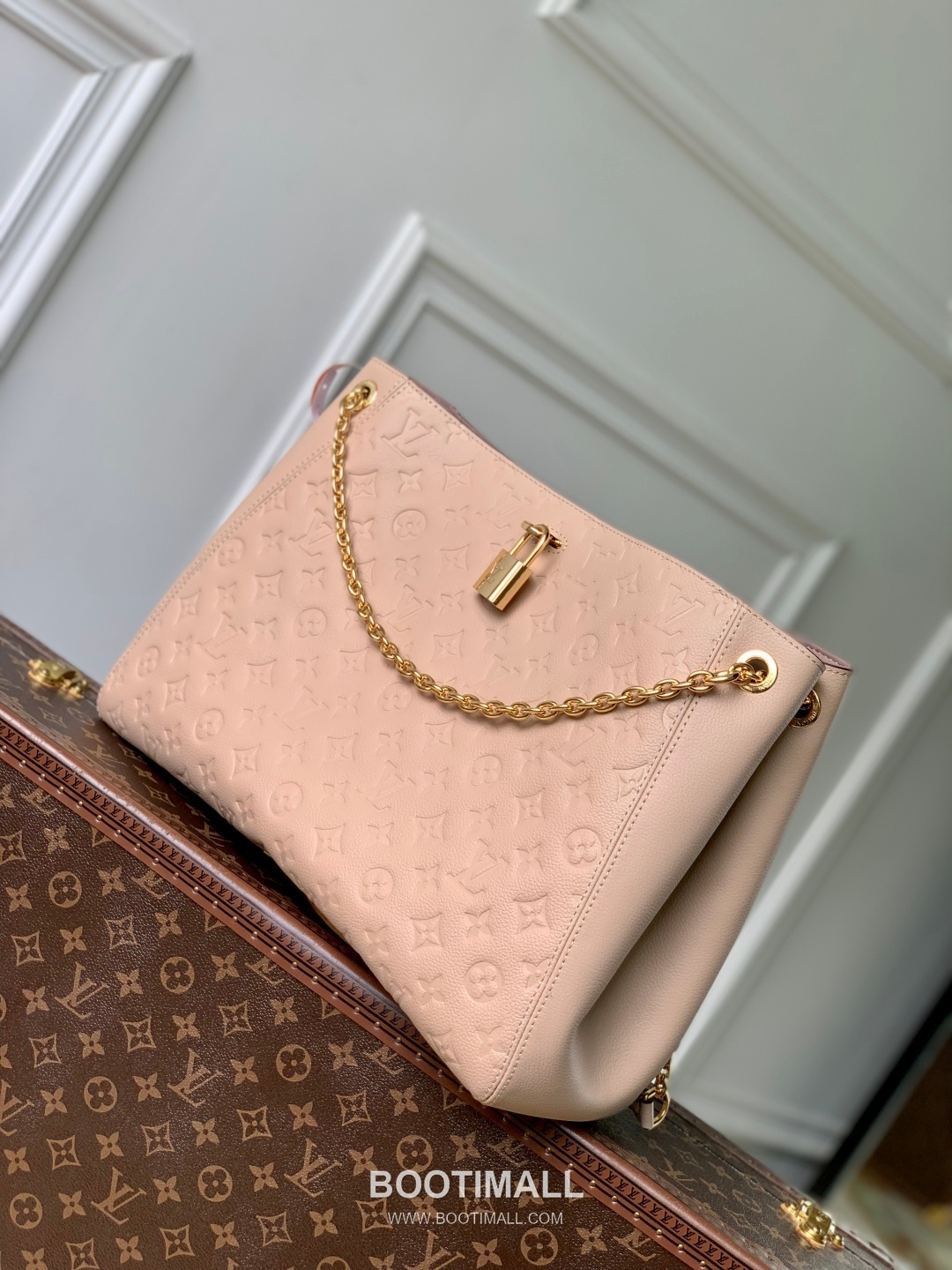 Louis Vuitton Anytime Medium Handbag Monogram Empreinte Leather Straw White 루이비통 애니타임 미디엄 핸드백 모노그램 앙프렝뜨 레더 스트로 화이트 42cm 2