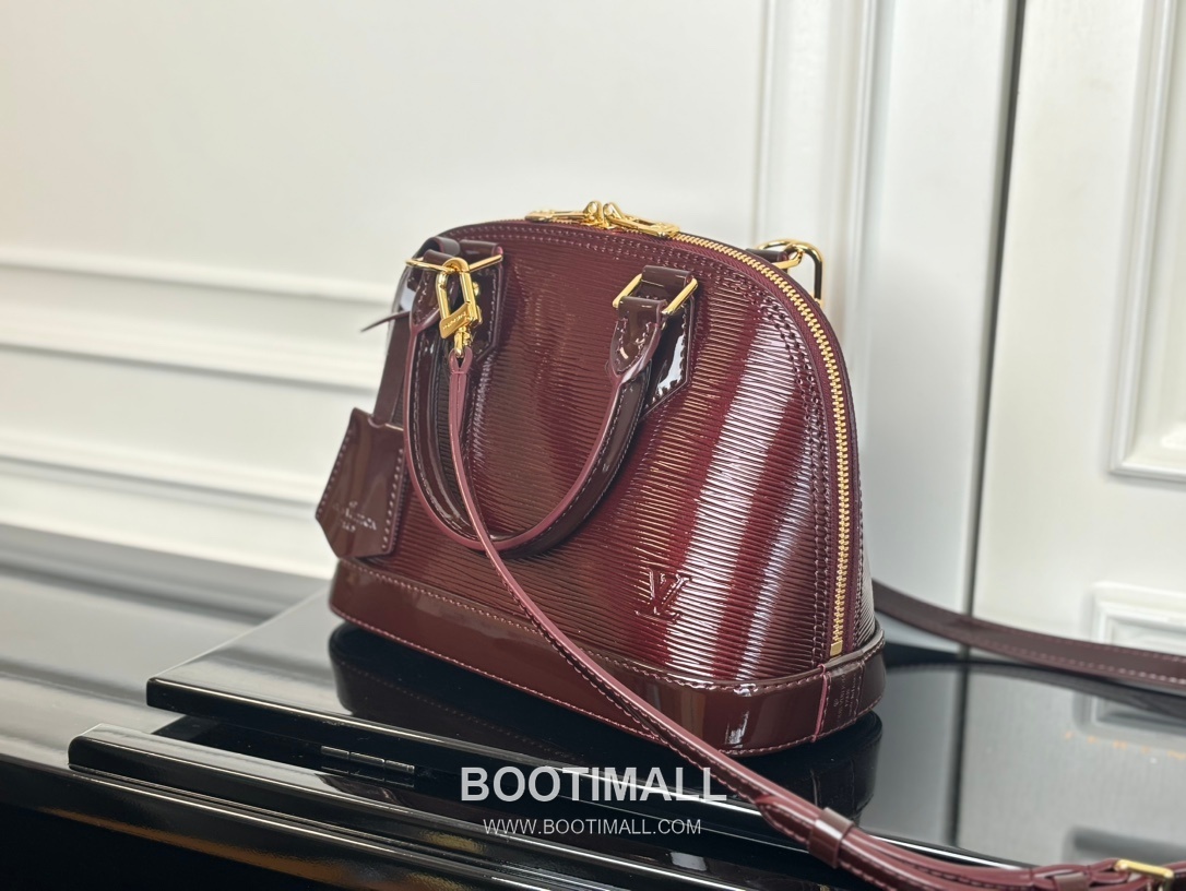 Louis Vuitton Alma BB Epi Leather Burgundy Top Handle Bag 루이비통 알마 BB M40301 에피 레더 버건디 토트백 23.5cm 10