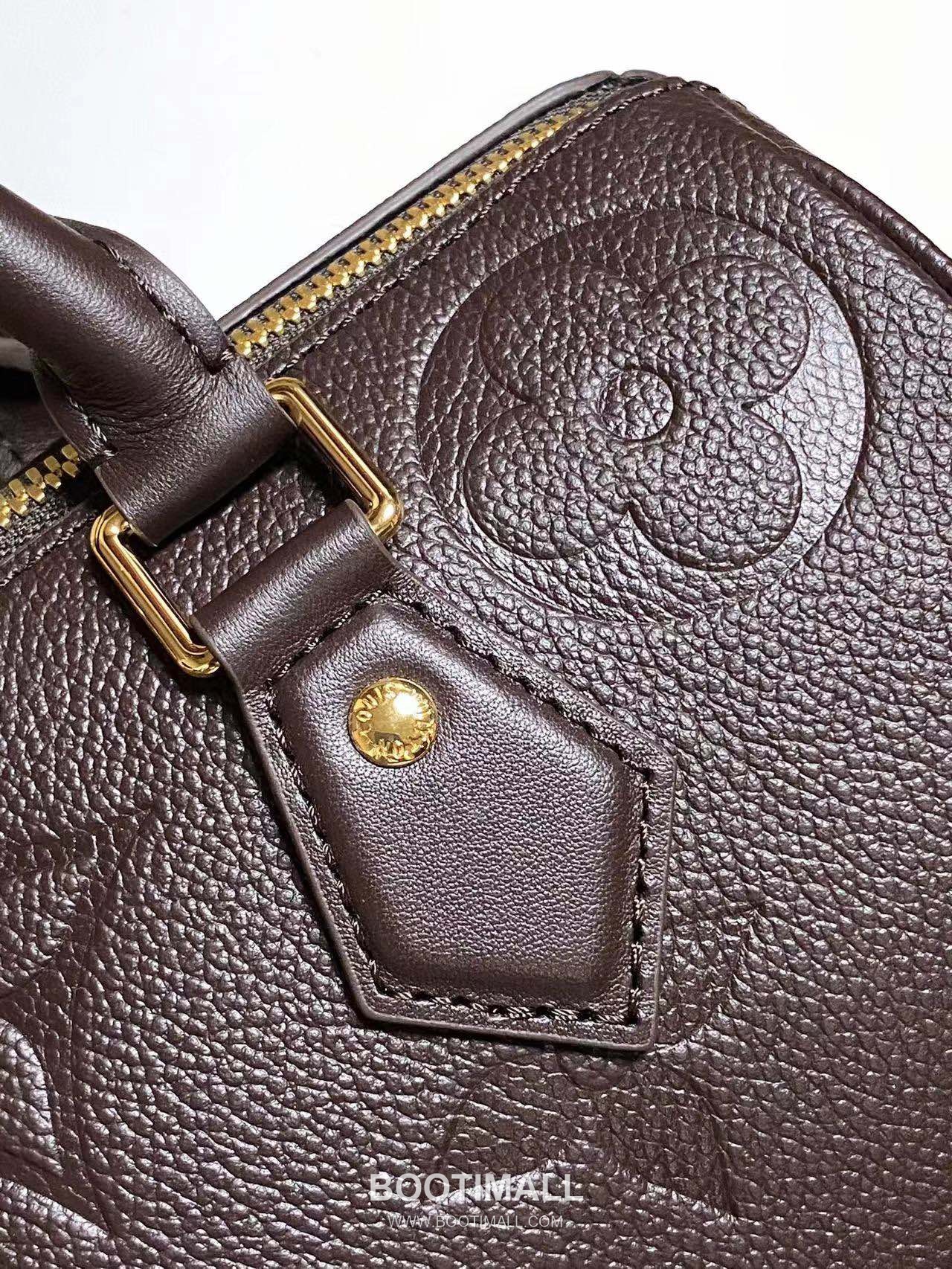 Louis Vuitton Speedy Bandoulière 25 Monogram Empreinte Leather Brown Top Handle Bag 루이비통 스피디 반둘리에르 25 모노그램 앙프렝뜨 레더 브라운 토트백 25cm 8