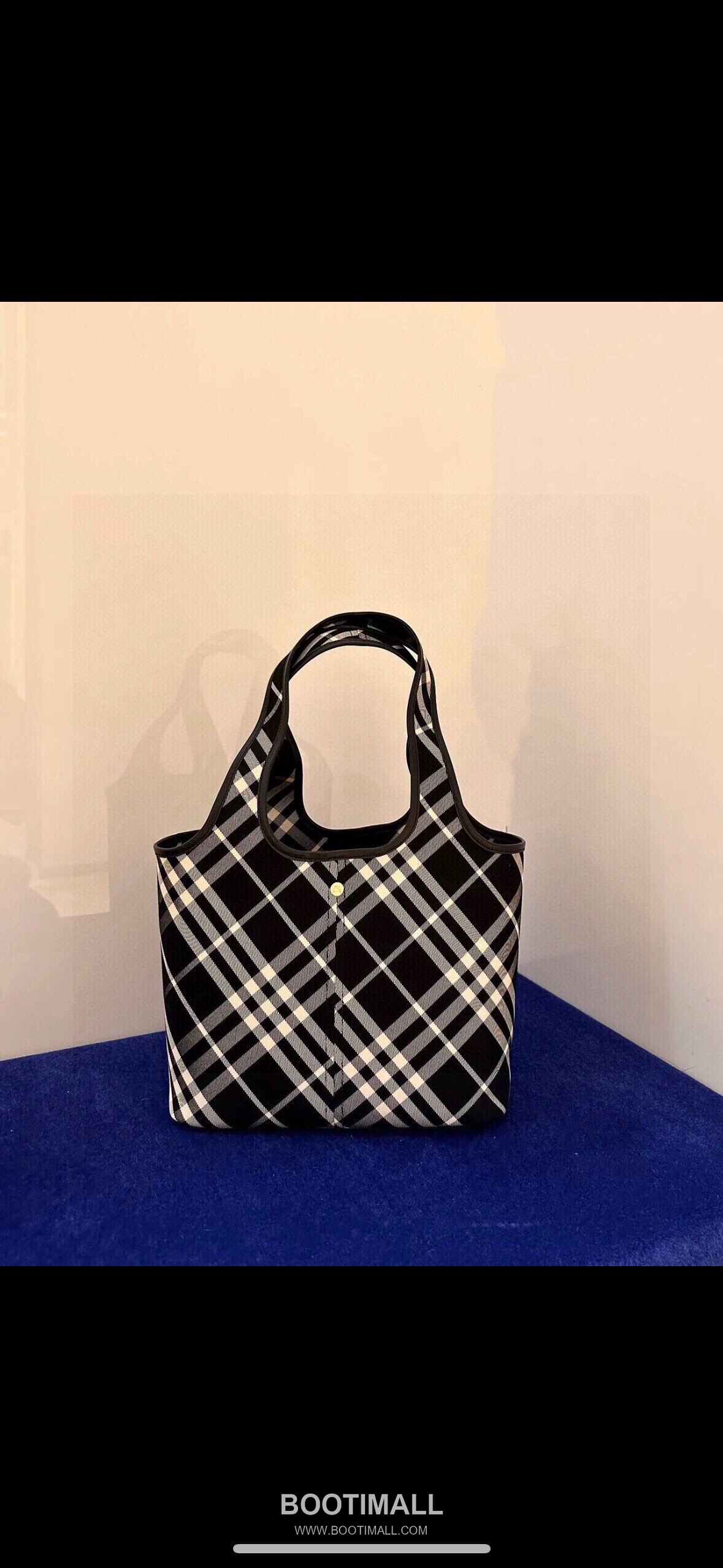 Burberry Diagonal Check Hobo Tote Diagonal Check Fabric Hobo Tote Bag 버버리 다이아고날 체크 호보 토트 다이아고날 체크 패브릭 호보 토트백 41cm 8