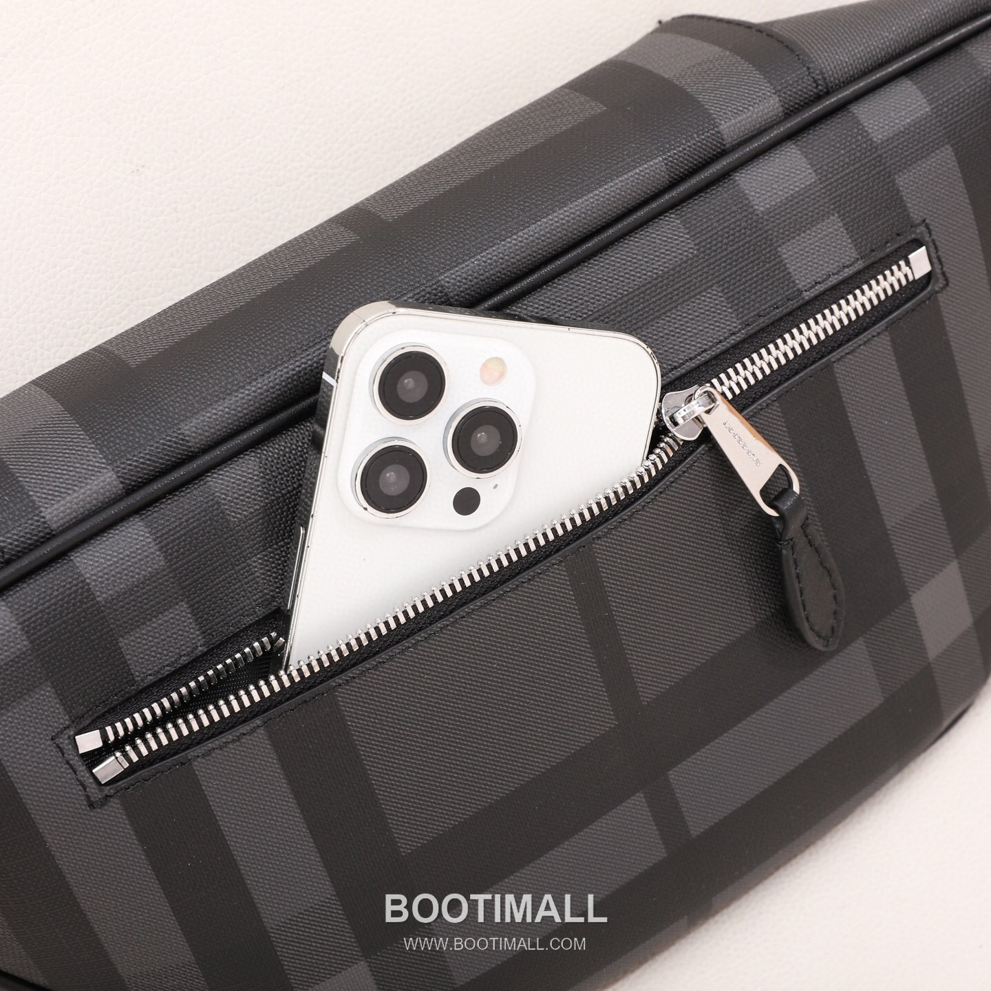 Burberry Smoked Check Belt Bag Check Canvas 버버리 스모크 체크 벨트백 297048 체크 캔버스 31cm 6