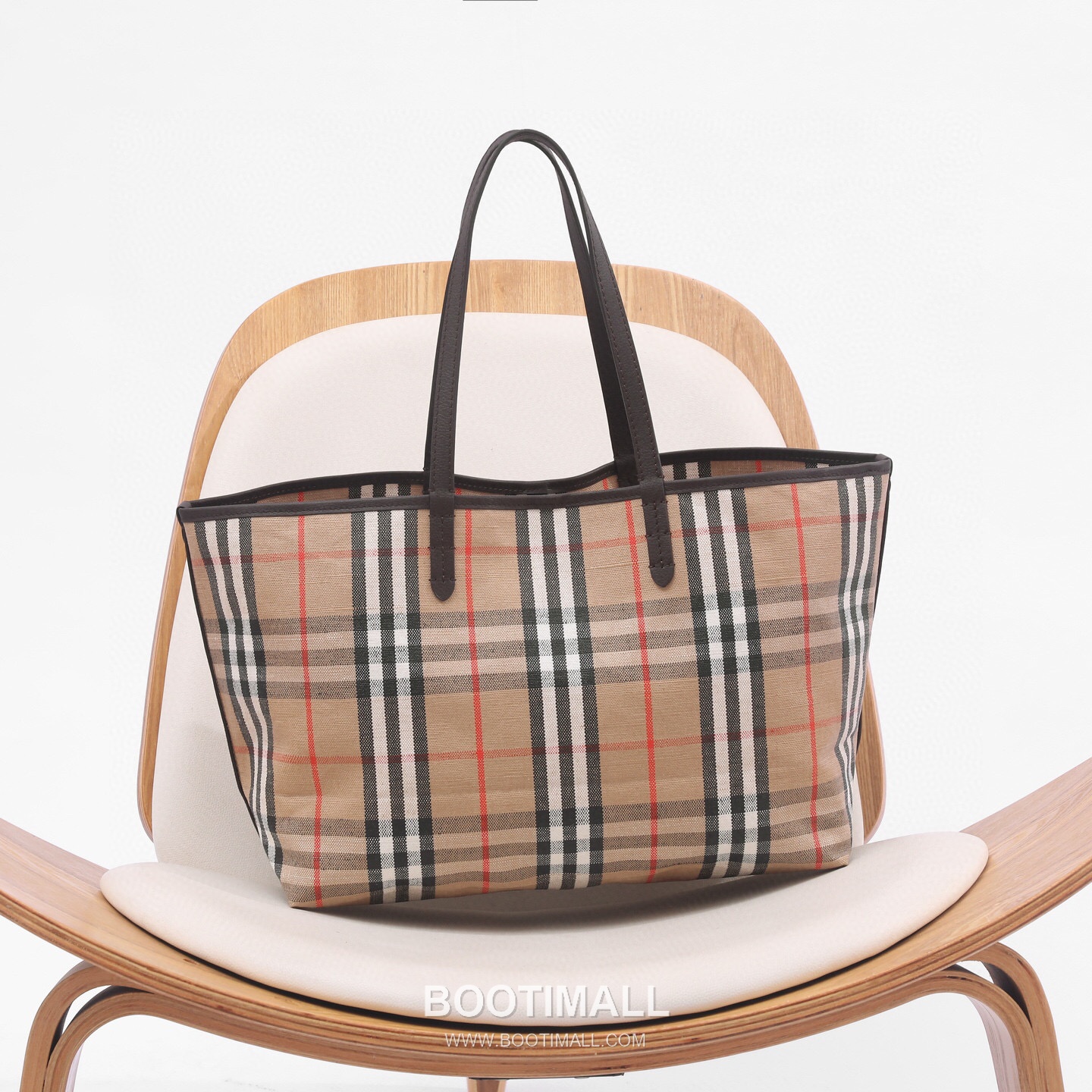 Burberry Highlands Large Tote Canvas Sand Tote Bag 버버리 하이랜즈 라지 토트 캔버스 샌드 토트백 38cm 5