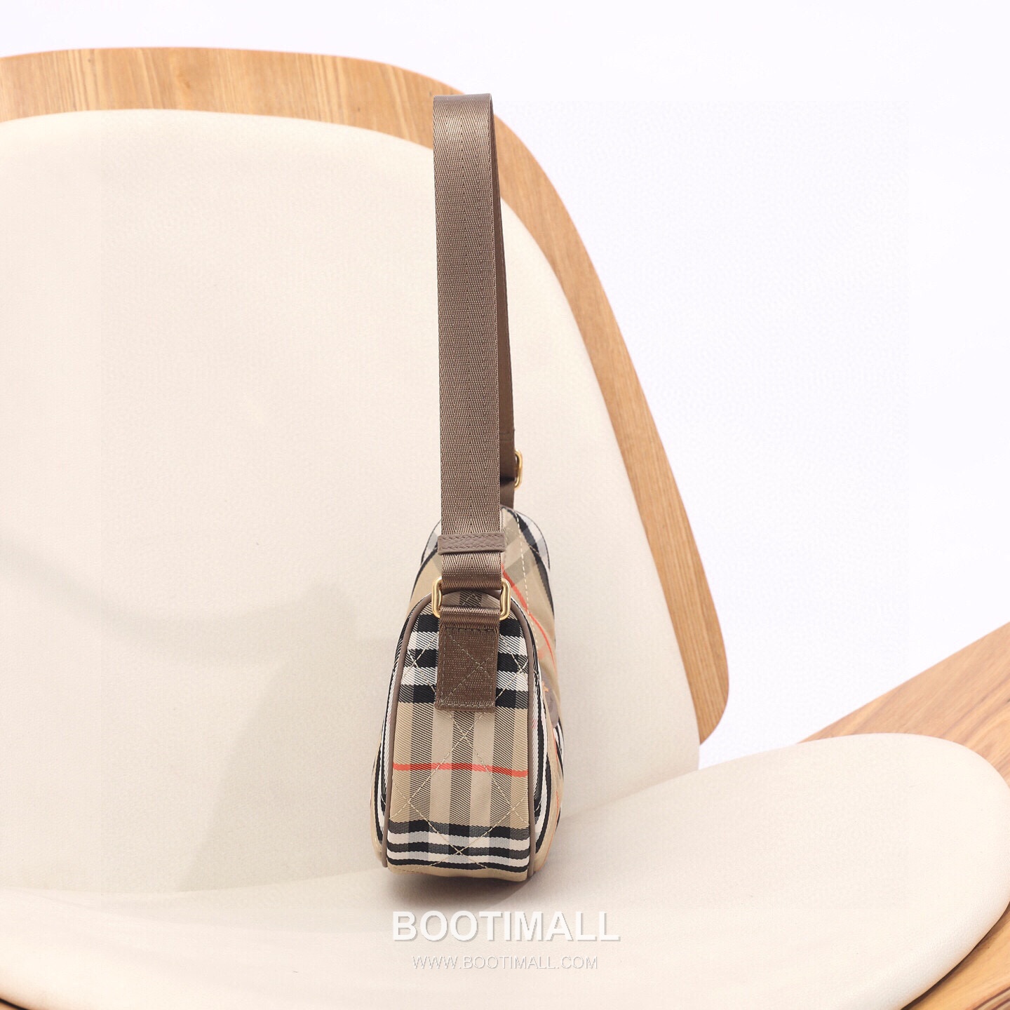 Gucci Half-Moon Check Shoulder Bag Check Fabric 구찌 하프문 체크 숄더백 308158 체크 패브릭 23.5cm -2 7