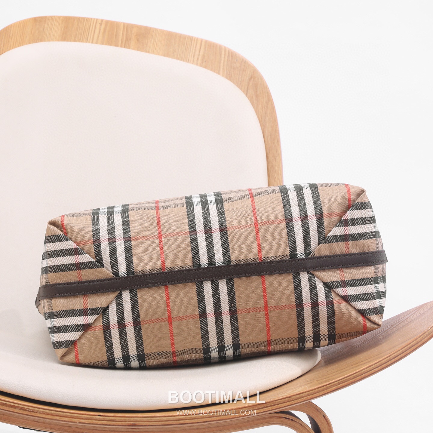 Burberry Highlands Large Tote Check Canvas Sand Tote Bag 버버리 하이랜즈 라지 토트 체크 211160 캔버스 샌드 토트백 38cm 11