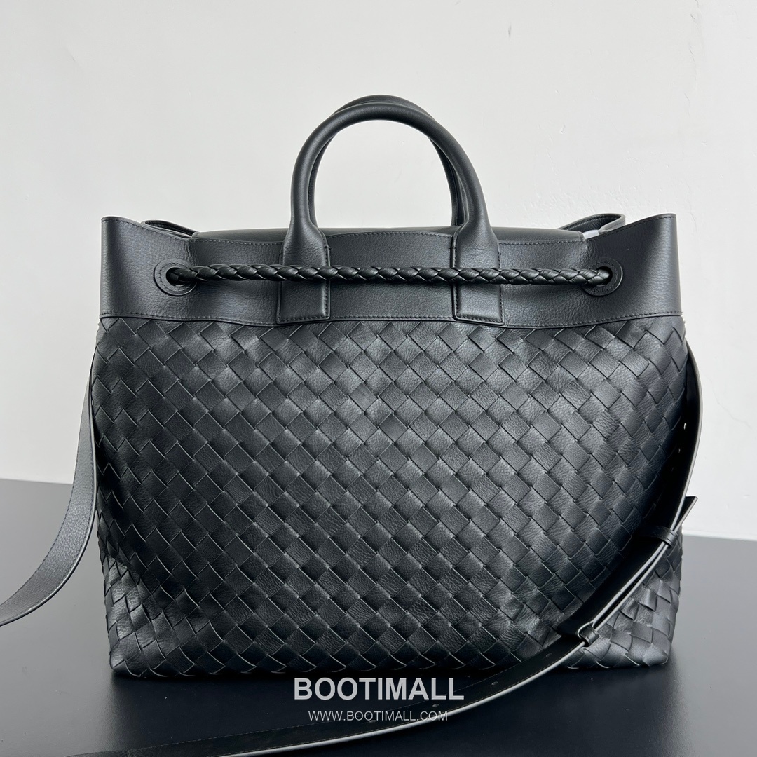 Bottega Veneta Andiamo Intrecciato Tote Smooth Leather, Intrecciato Leather Dark Tote Bag 보테가 베네타 안디아모 인트레치아토 토트 스무스 레더, 인트레치아토 레더 다크 토트백 43cm 3