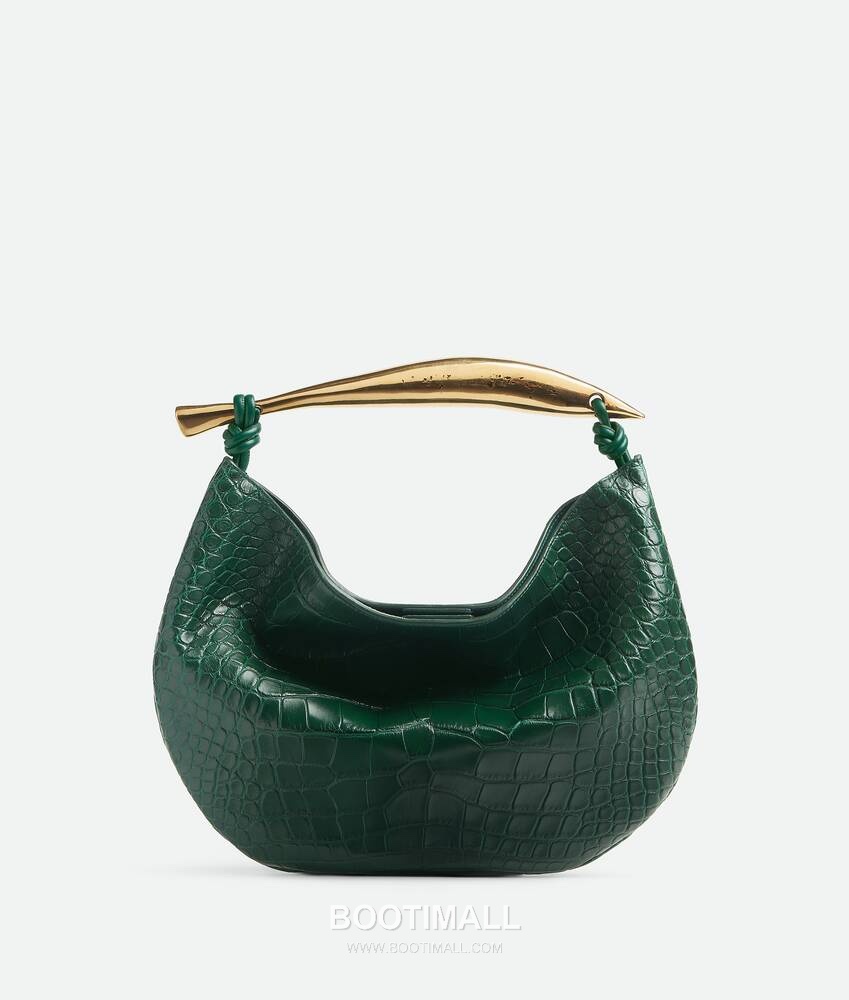 Bottega Veneta Sardine Croc-Embossed Large Croc-Embossed Cowhide Leather Green Shoulder Bag 보테가 베네타 사딘 크로커다일 엠보싱 라지 크로커다일 엠보싱 소가죽 그린 숄더백 36cm 1