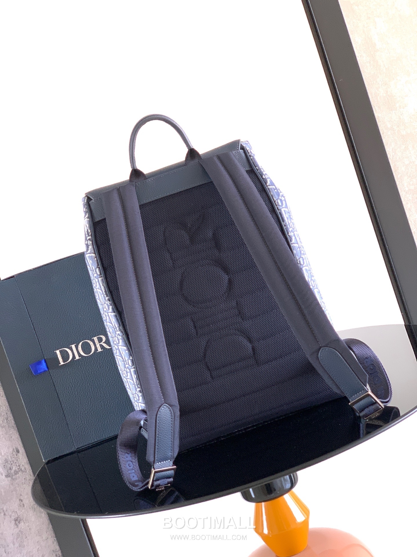 Dior Saddle Oblique Backpack 1ADBA200 Technical Fabric, Cotton, Grained Calfskin Blue 디올 새들 오블리크 백팩 1ADBA200 테크니컬 패브릭, 코튼, 그레인드 카프스킨 블루 41cm 3