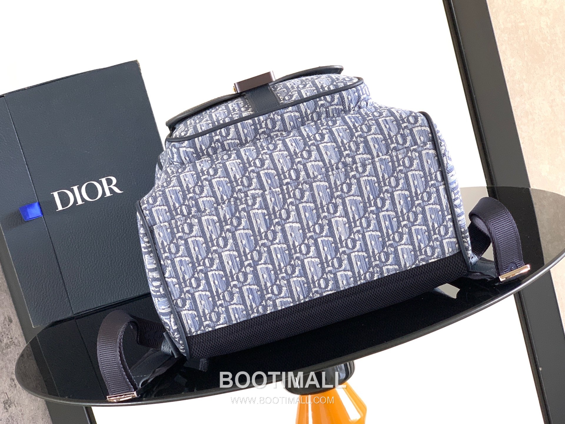 Dior Saddle Oblique Backpack 1ADBA200 Technical Fabric, Cotton, Grained Calfskin Blue 디올 새들 오블리크 백팩 1ADBA200 테크니컬 패브릭, 코튼, 그레인드 카프스킨 블루 41cm 8