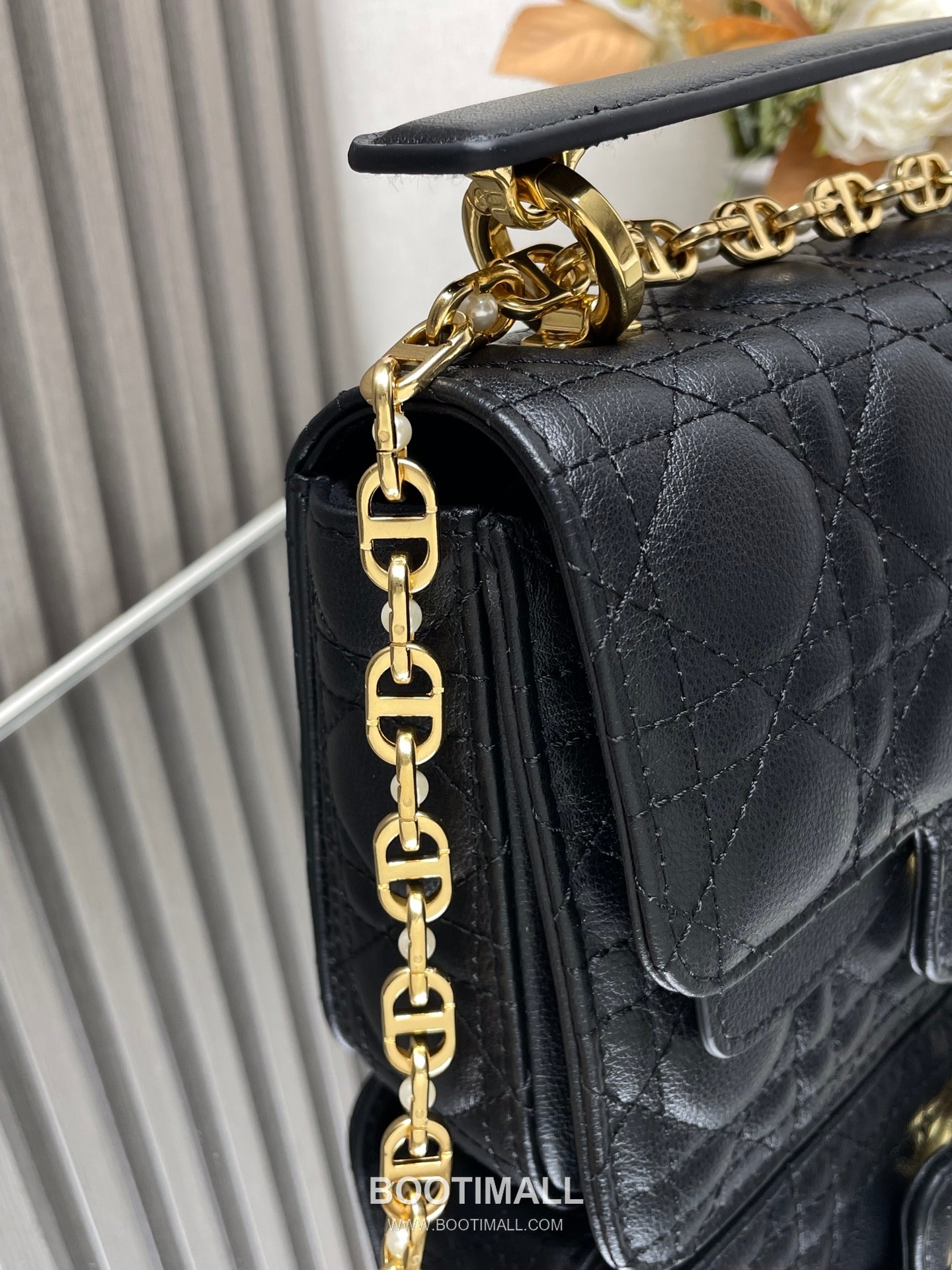 Dior Jolie Cannage Pearl Calfskin Leather Black Card Holder 디올 졸리 까나쥬 펄 카프스킨 레더 블랙 카드홀더 22cm 8