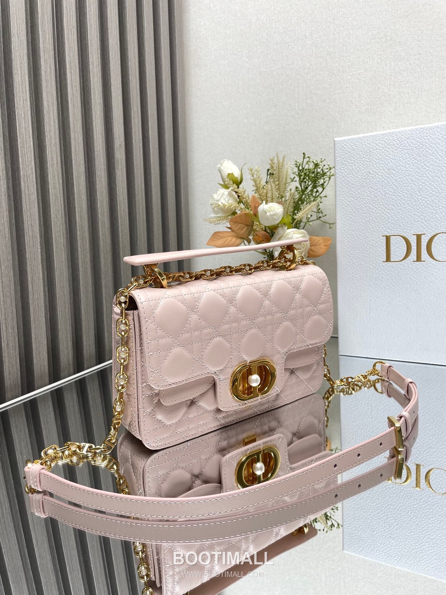 Dior Jolie Cannage Pearl Calfskin Leather Black Card Holder 디올 졸리 까나쥬 펄 카프스킨 레더 블랙 카드홀더 22cm 2