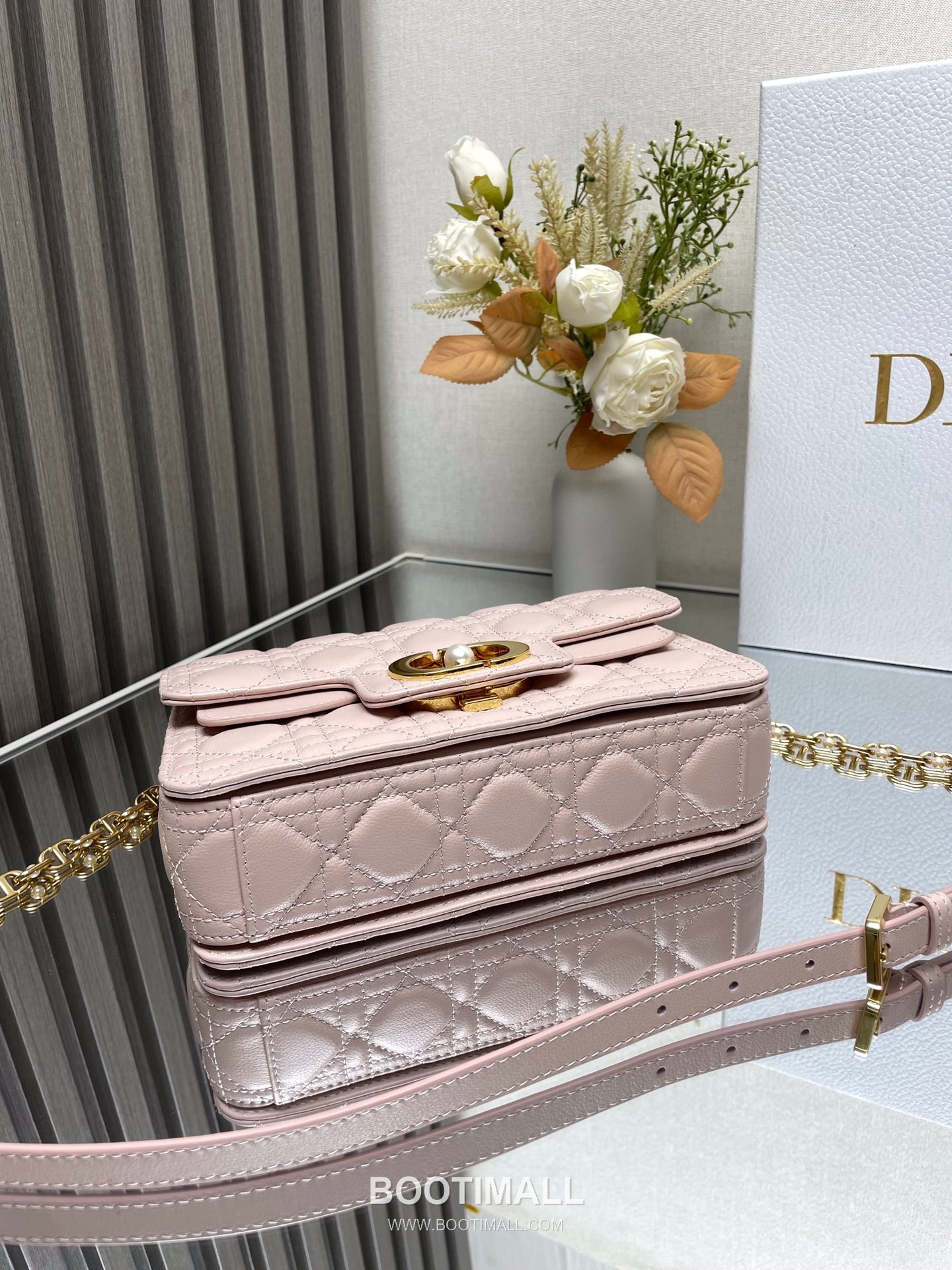 Dior Jolie Cannage Pearl Calfskin Leather Black Card Holder 디올 졸리 까나쥬 펄 카프스킨 레더 블랙 카드홀더 22cm 4