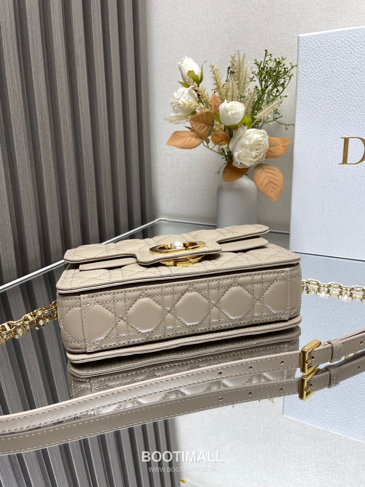Dior Jolie Cannage Pearl Calfskin Leather Black Card Holder 디올 졸리 까나쥬 펄 카프스킨 레더 블랙 카드홀더 22cm 3