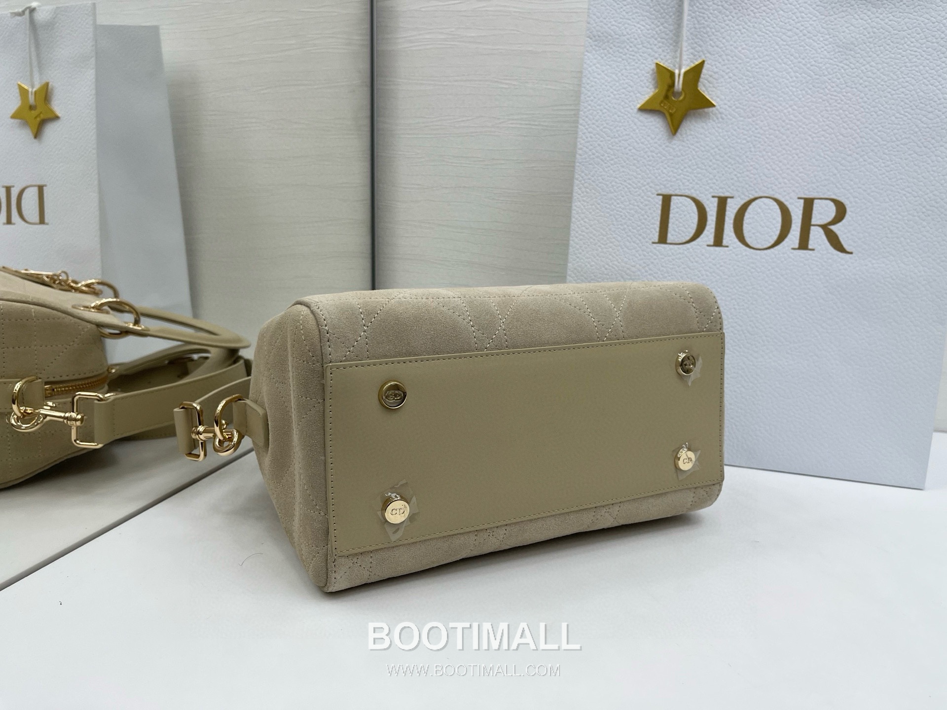 Dior Lady Small Leather Suede Brown Top Handle Bag 디올 레이디 스몰 가죽 스웨이드 브라운 토트백 25cm 6