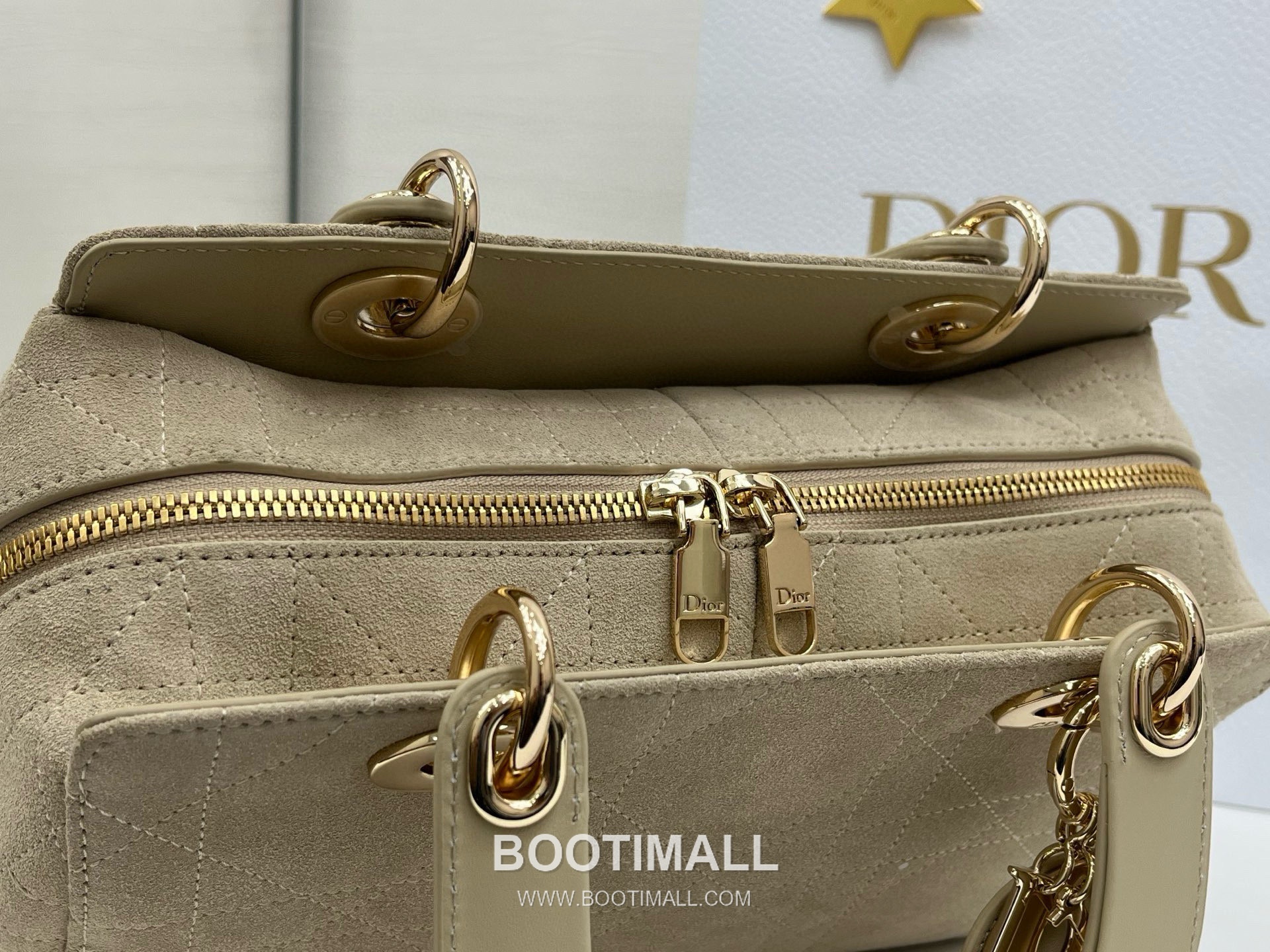 Dior Lady Small Leather Suede Brown Top Handle Bag 디올 레이디 스몰 가죽 스웨이드 브라운 토트백 25cm 7