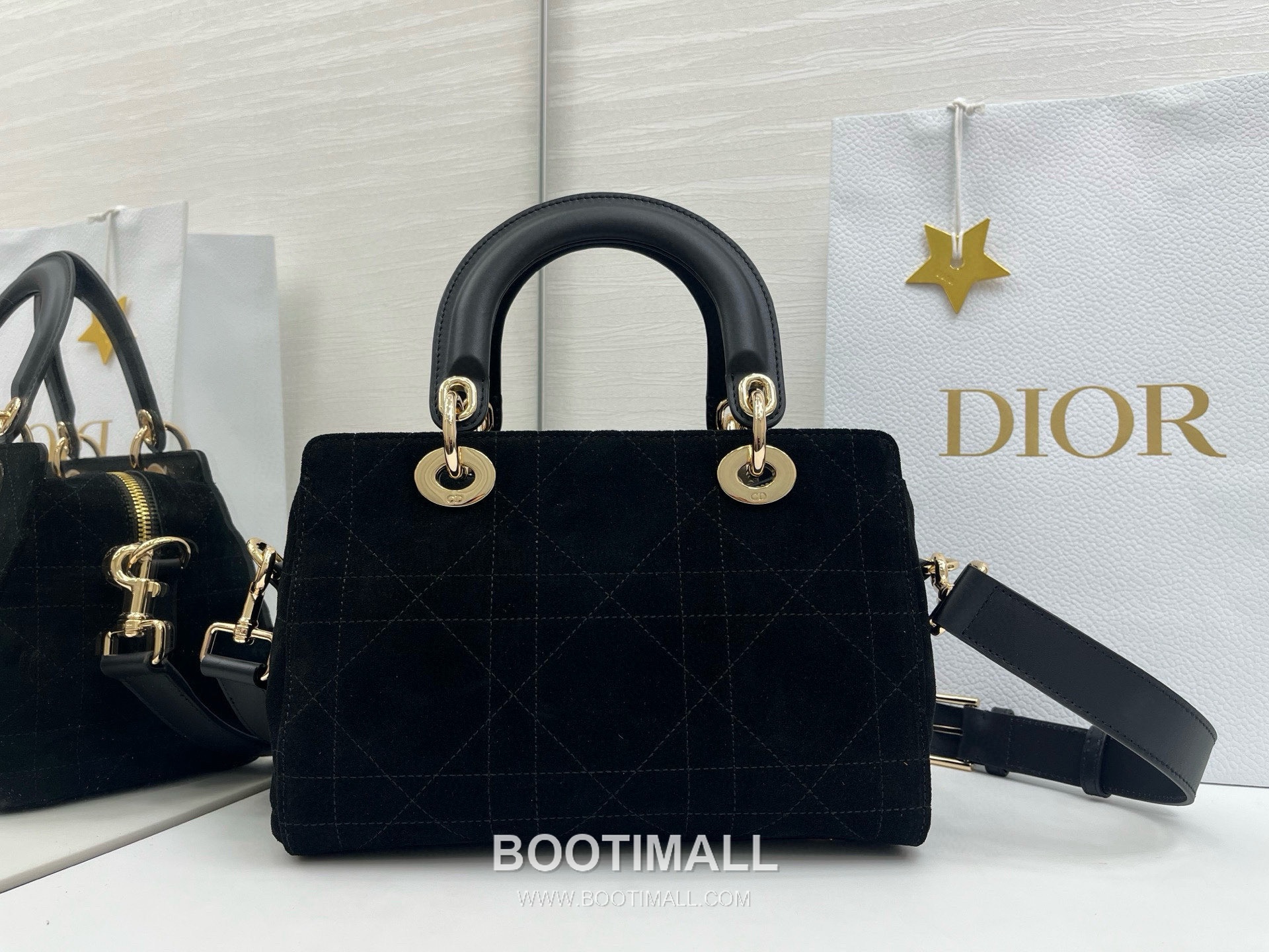 Dior Lady Small Leather Suede Brown Top Handle Bag 디올 레이디 스몰 가죽 스웨이드 브라운 토트백 25cm 3