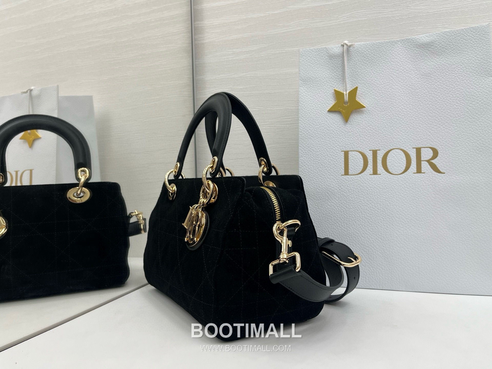 Dior Lady Small Leather Suede Brown Top Handle Bag 디올 레이디 스몰 가죽 스웨이드 브라운 토트백 25cm 4