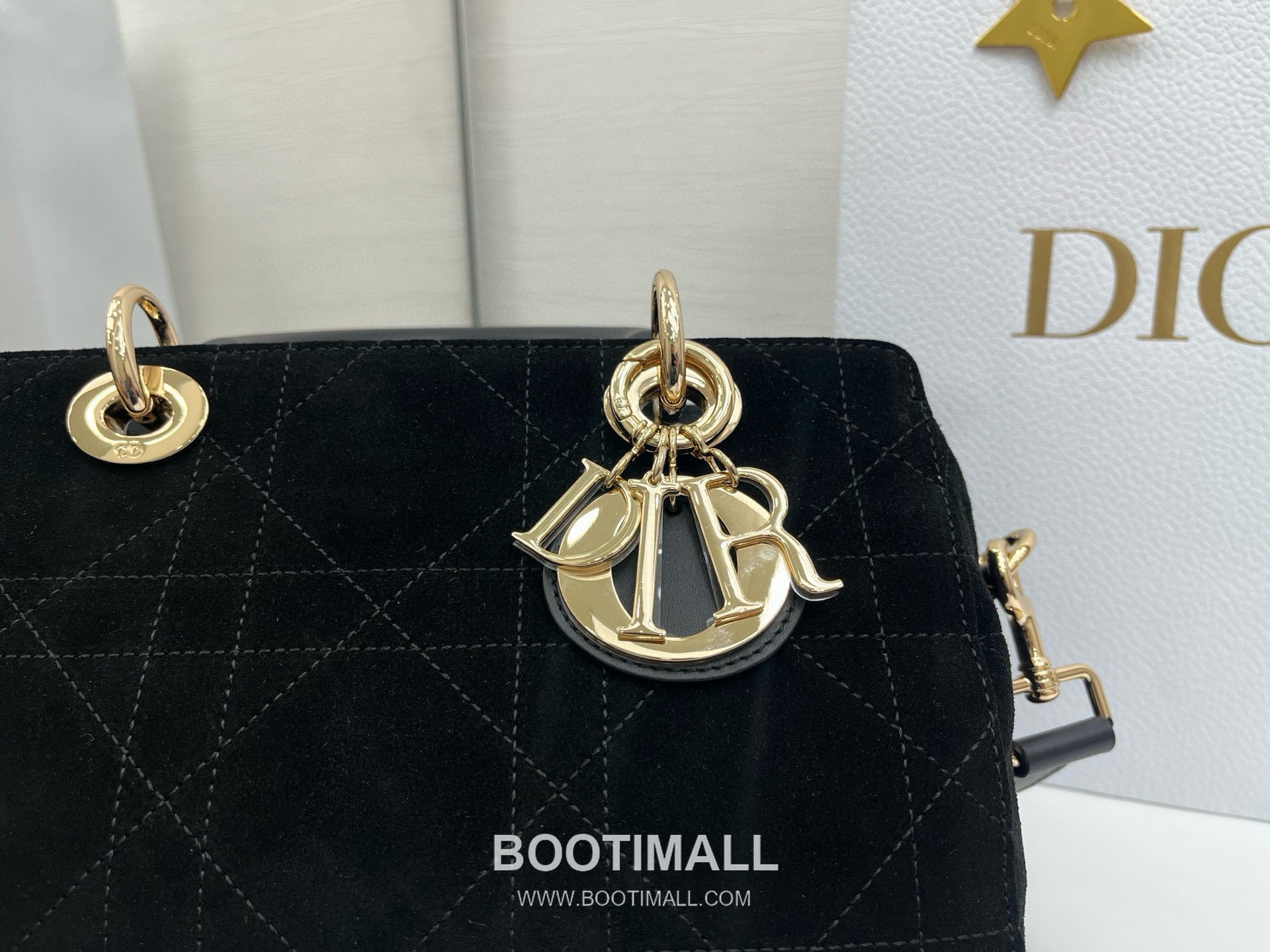 Dior Lady Small Leather Suede Brown Top Handle Bag 디올 레이디 스몰 가죽 스웨이드 브라운 토트백 25cm 5