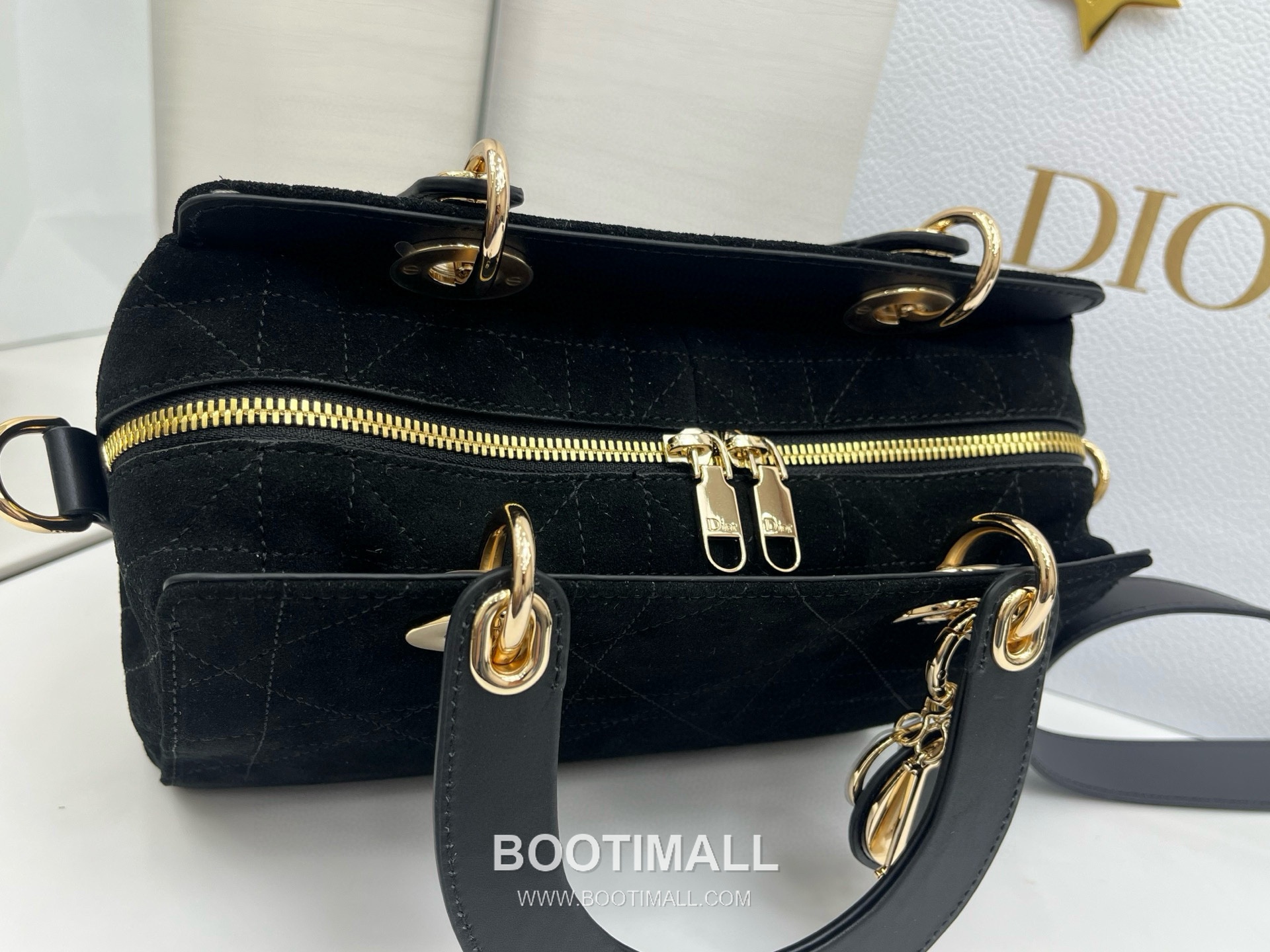 Dior Lady Small Leather Suede Brown Top Handle Bag 디올 레이디 스몰 가죽 스웨이드 브라운 토트백 25cm 7