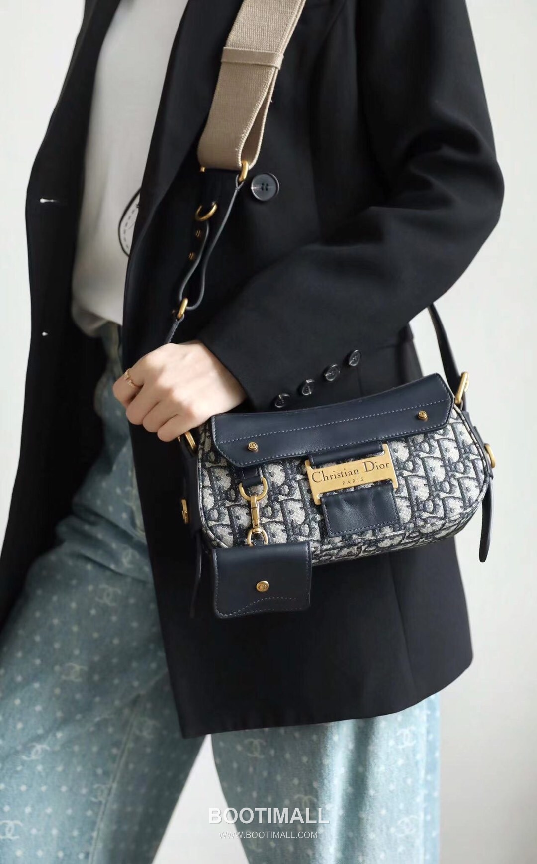 Dior Streetchic Oblique Small Oblique Fabric Blue Crossbody Bag 디올 스트리트시크 오블리크 스몰 3913 오블리크 패브릭 블루 크로스백 24cm 1