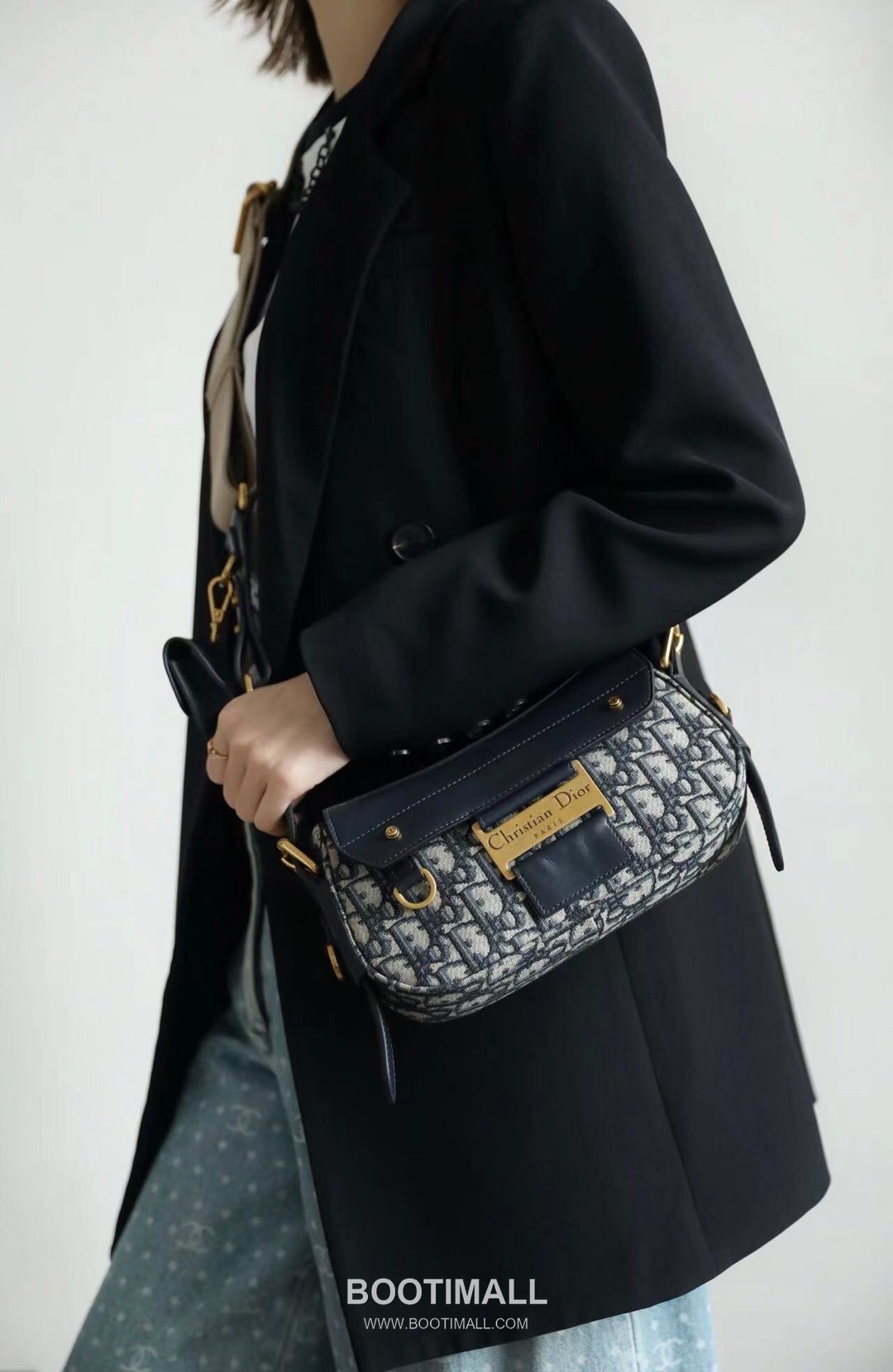 Dior Streetchic Oblique Small Oblique Fabric Blue Crossbody Bag 디올 스트리트시크 오블리크 스몰 3913 오블리크 패브릭 블루 크로스백 24cm 4