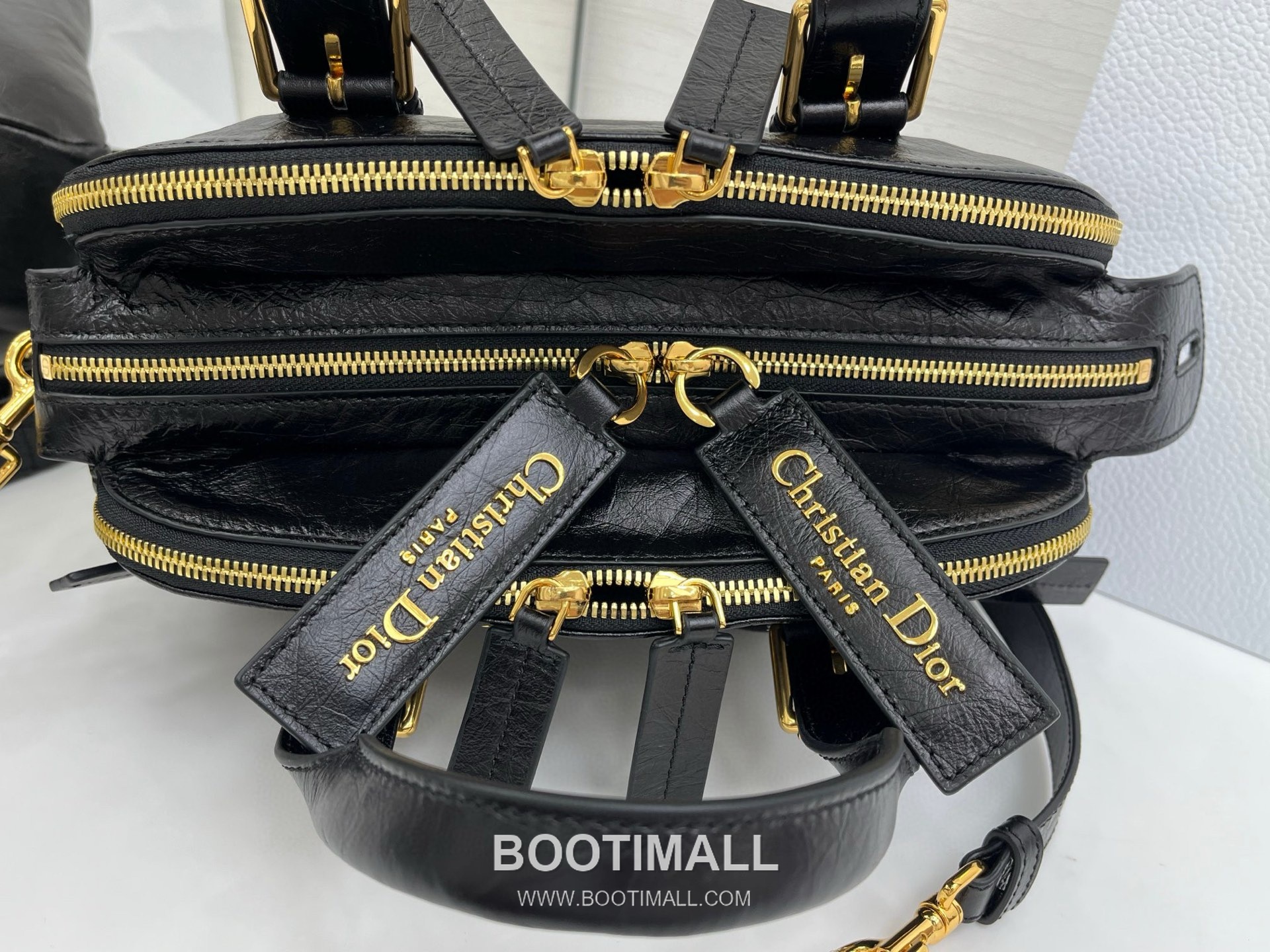 Dior Grand Tour Bowling Pleated Cowhide Leather Black Top Handle Bag 디올 그랑 투르 볼링 플리츠 소가죽 블랙 토트백 28cm 3