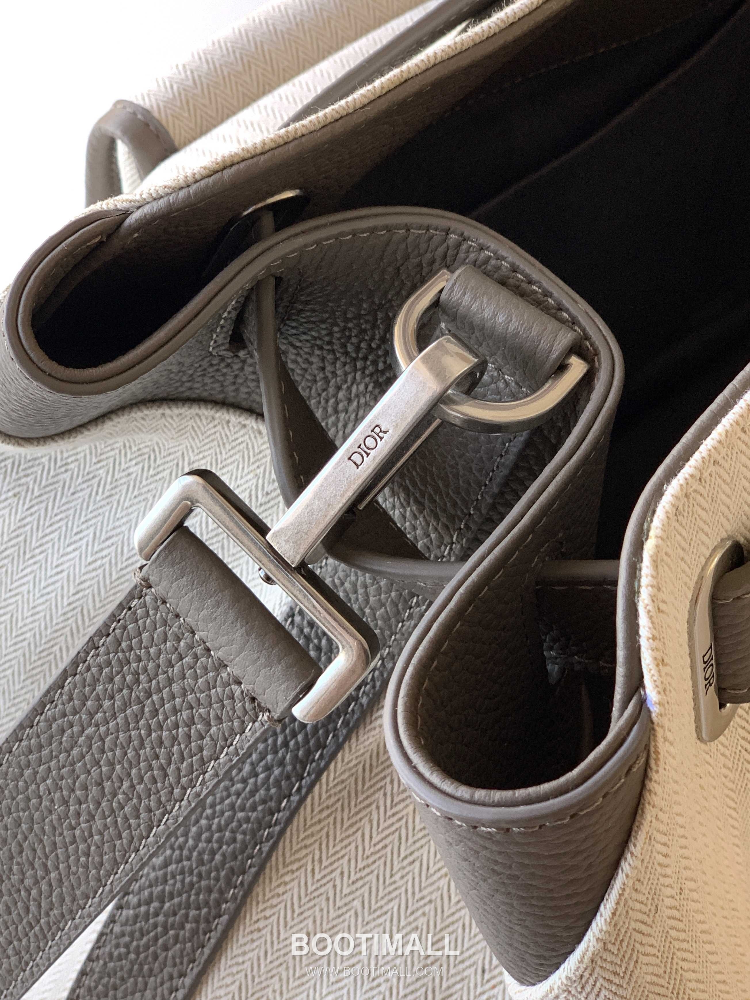 Dior Normandie Herringbone Icons Large Cotton Canvas Calfskin Beige Tote Bag 디올 노르망디 헤링본 아이콘 라지 코튼 캔버스 카프스킨 베이지 토트백 49cm 6