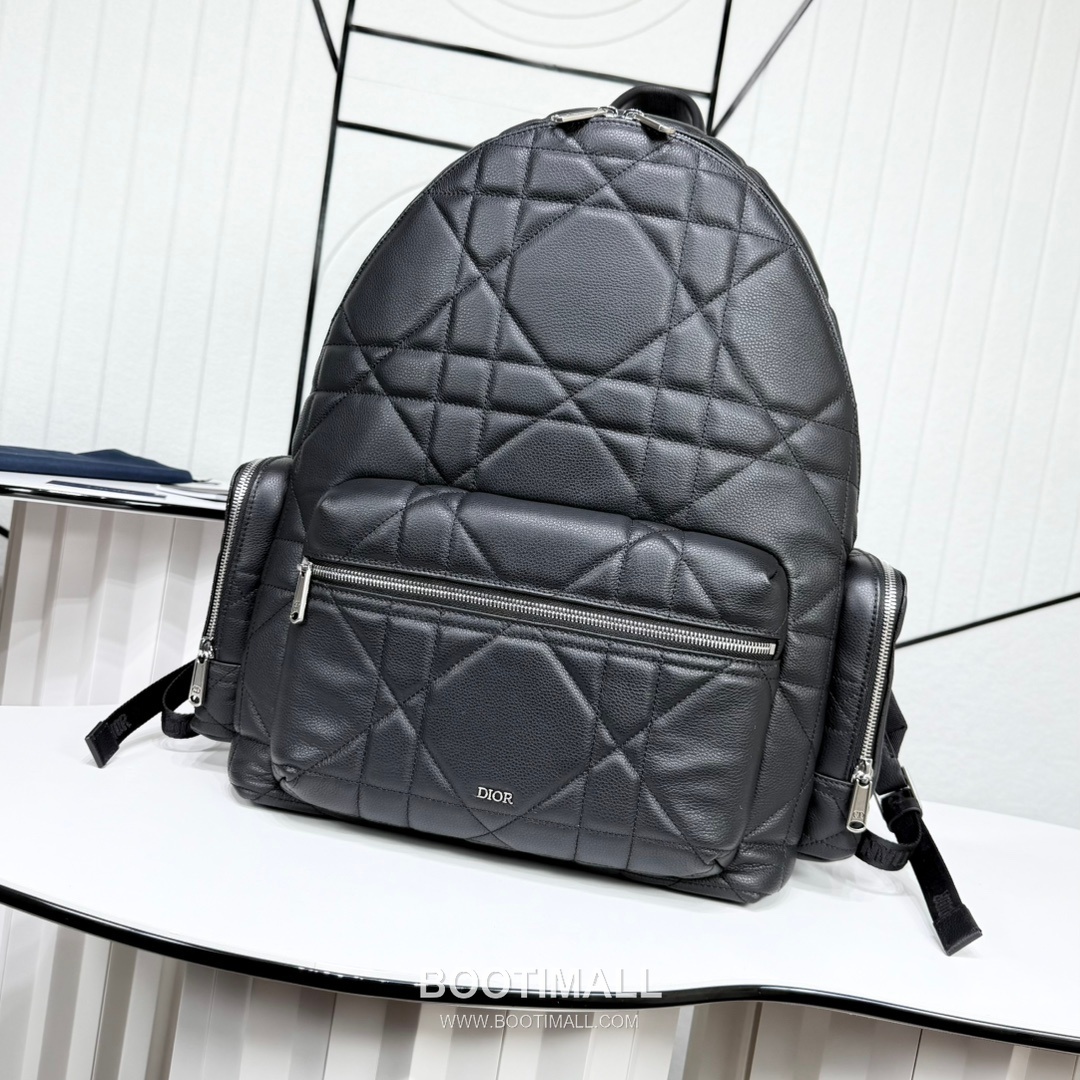 Dior Maxi Cannage Backpack 1ESBA220MNE Cowhide Leather Black 디올 맥시 까나쥬 백팩 1ESBA220MNE 소가죽 블랙 46cm 1