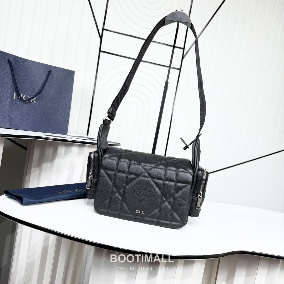 Dior Maxi Cannage Camera Calfskin Black Zip 디올 맥시 까나쥬 카메라 카프스킨 블랙 지퍼 31cm 10