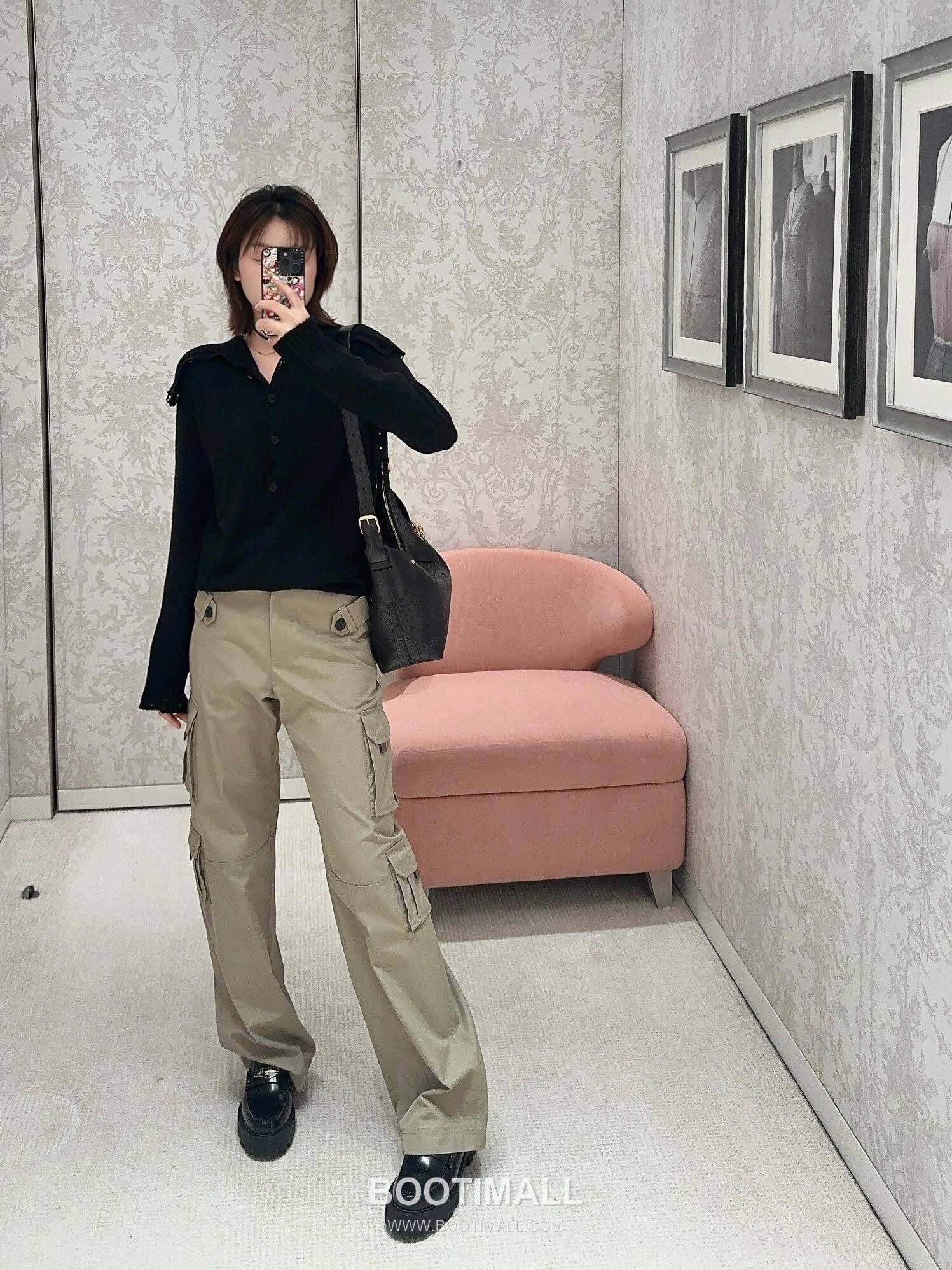 Dior Voyage Cannage Waxed Cowhide Leather Black Belt 디올 보야주 까나쥬 왁스드 소가죽 블랙 숄더백 6