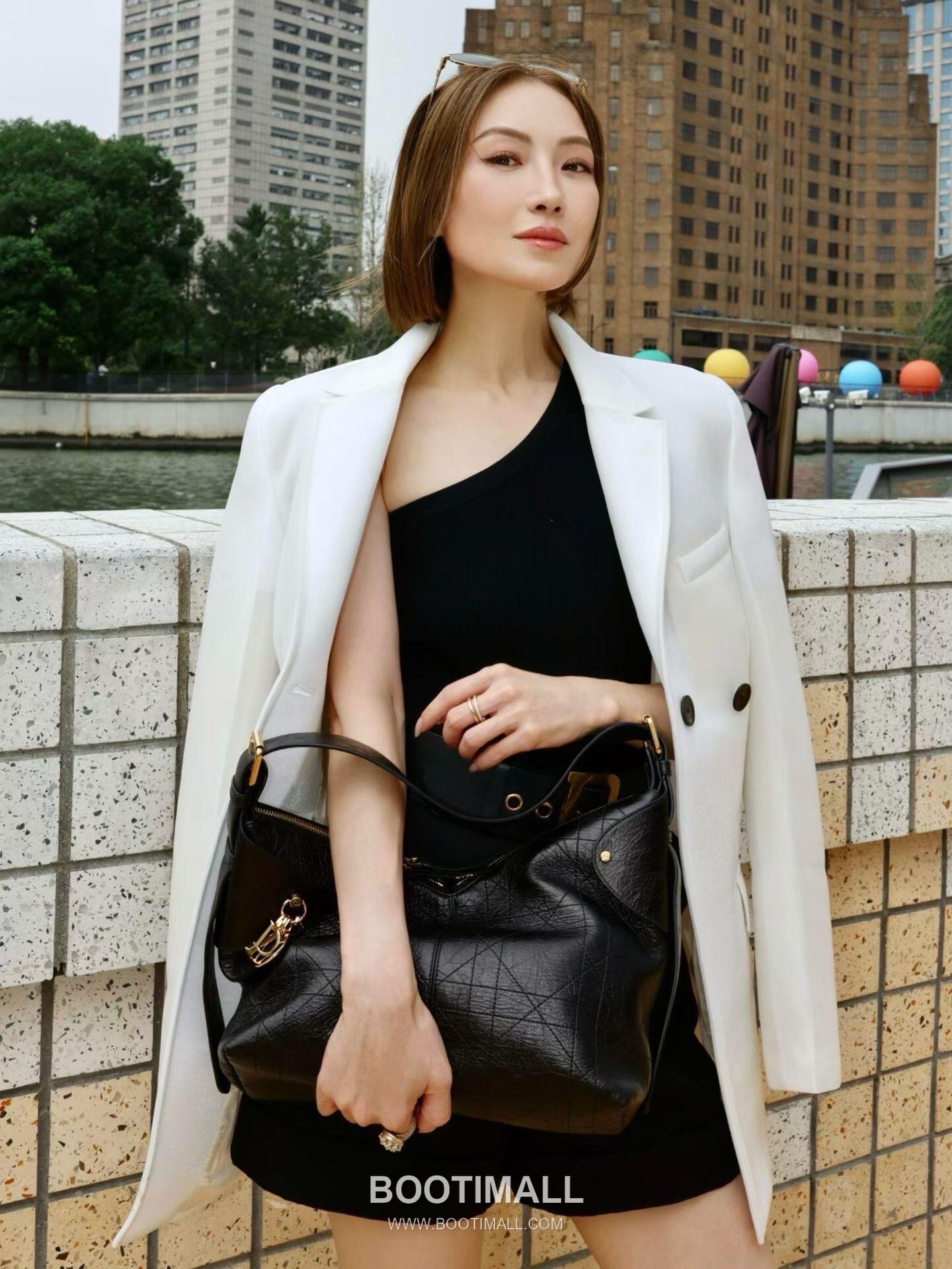 Dior Voyage Cannage Waxed Cowhide Leather Black Belt 디올 보야주 까나쥬 왁스드 소가죽 블랙 숄더백 9